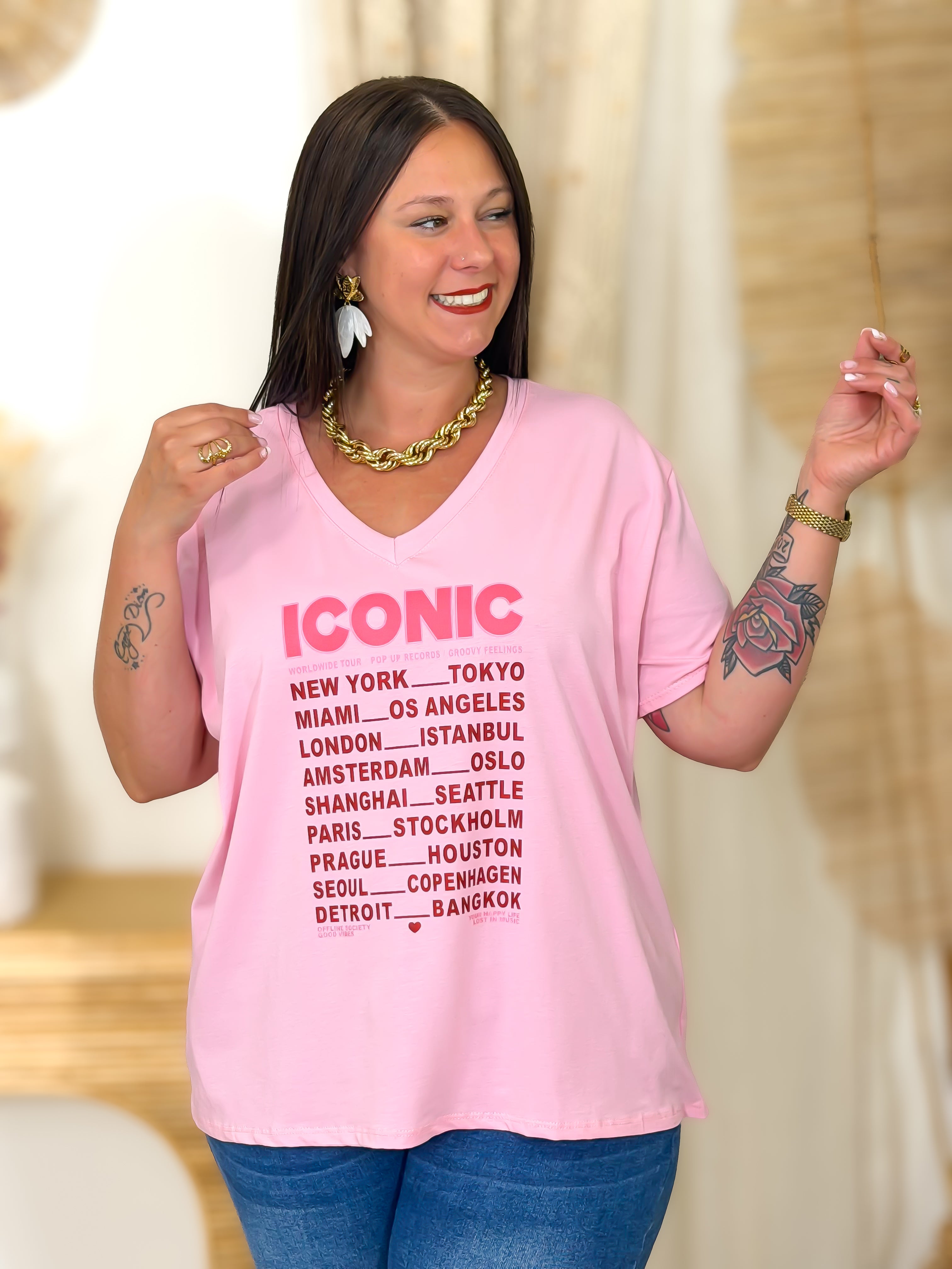 T-shirt - Iconic Ville - Rose