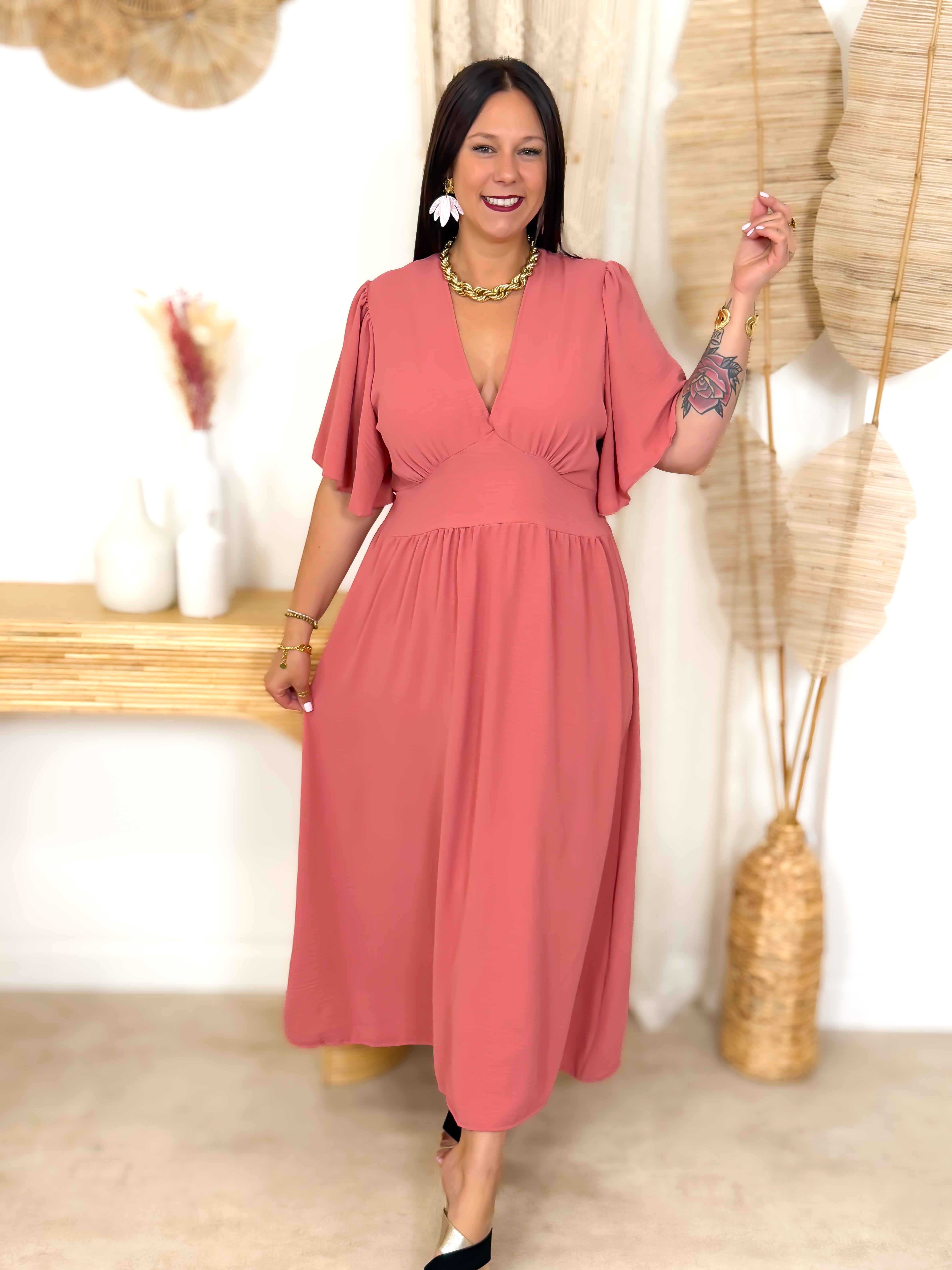 Robe Longue - Lola - Terracotta