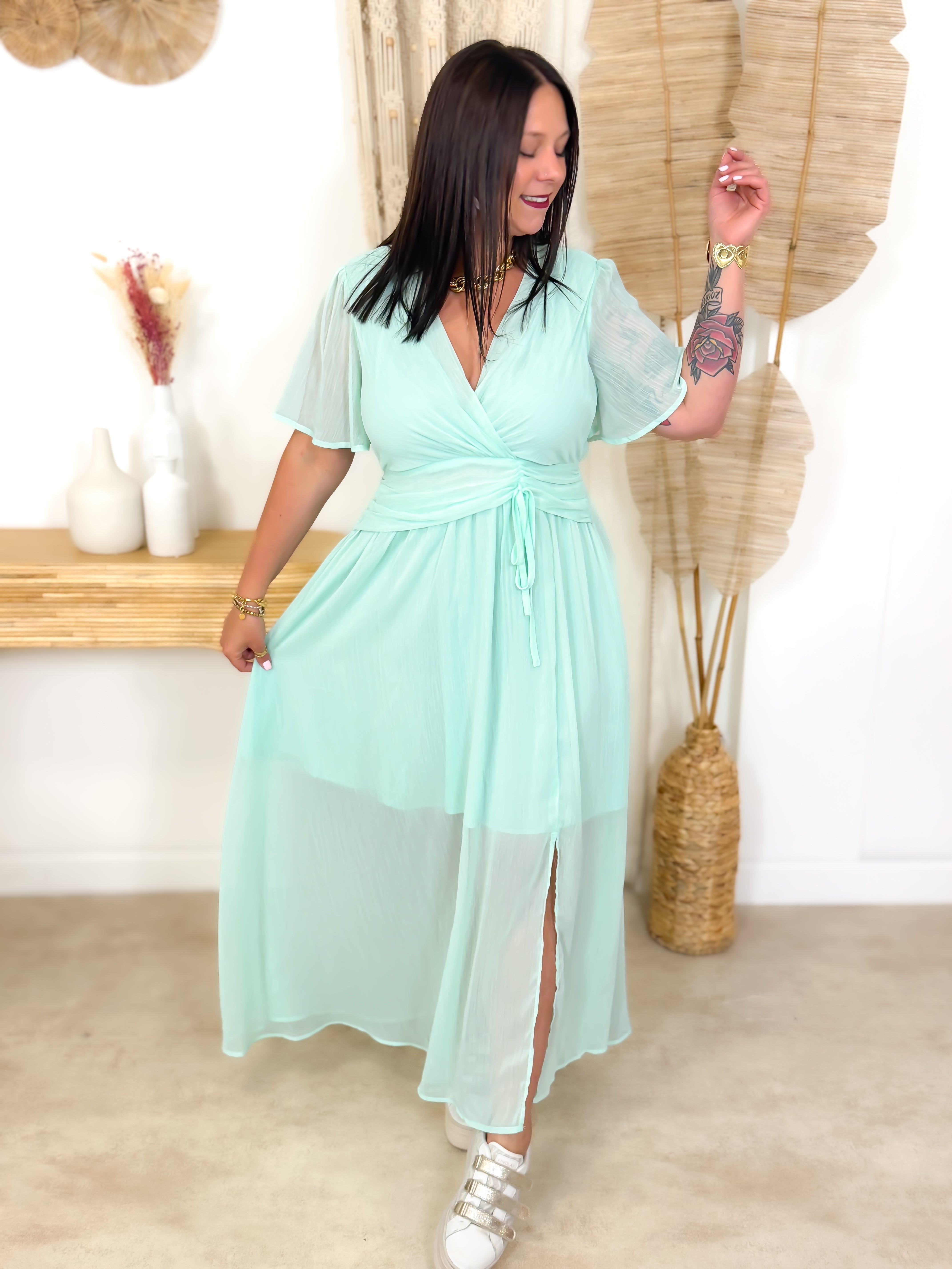 Robe Longue - Cosima - Vert d'eau