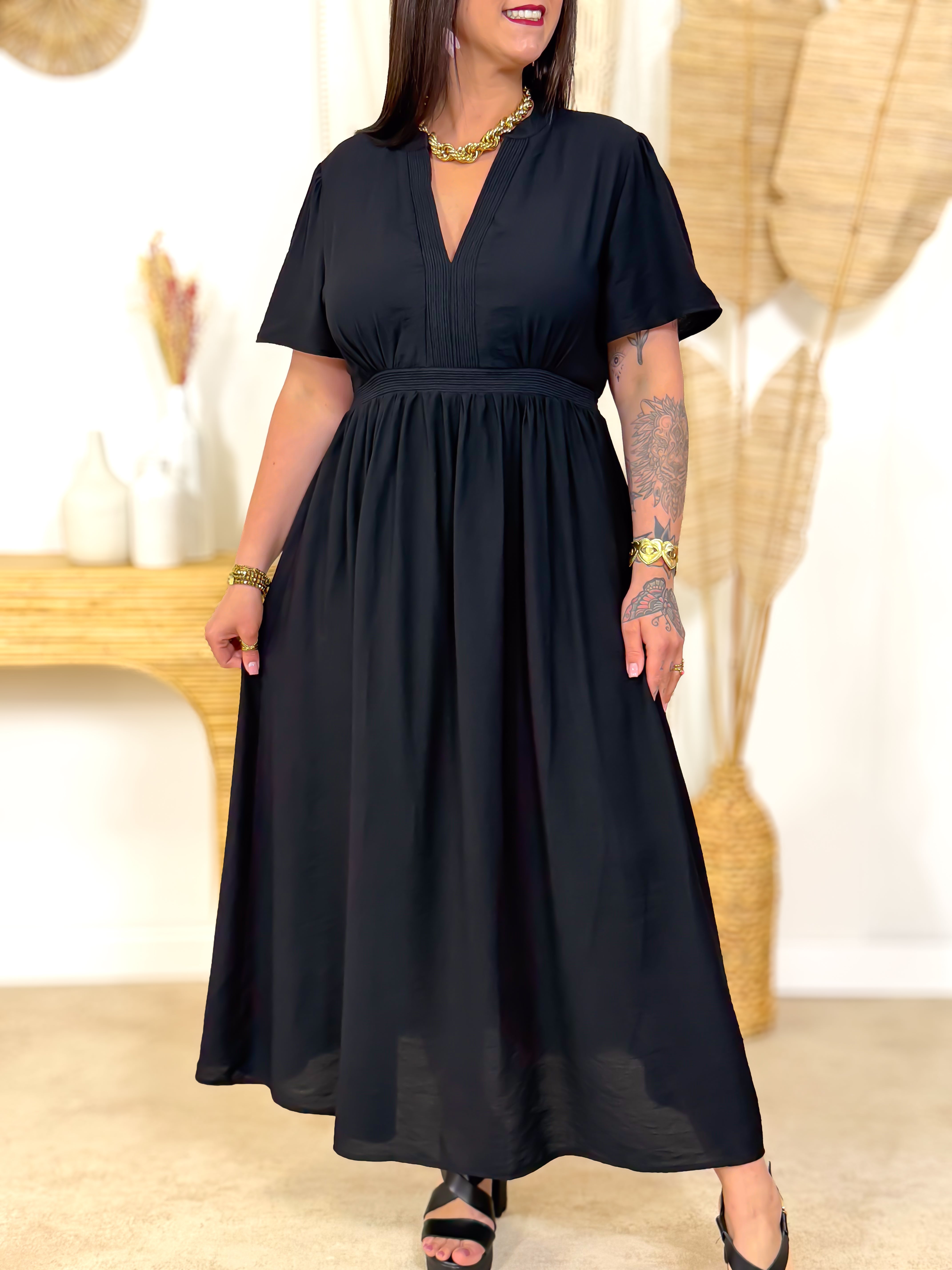 Robe Longue - Caliopa - Noir