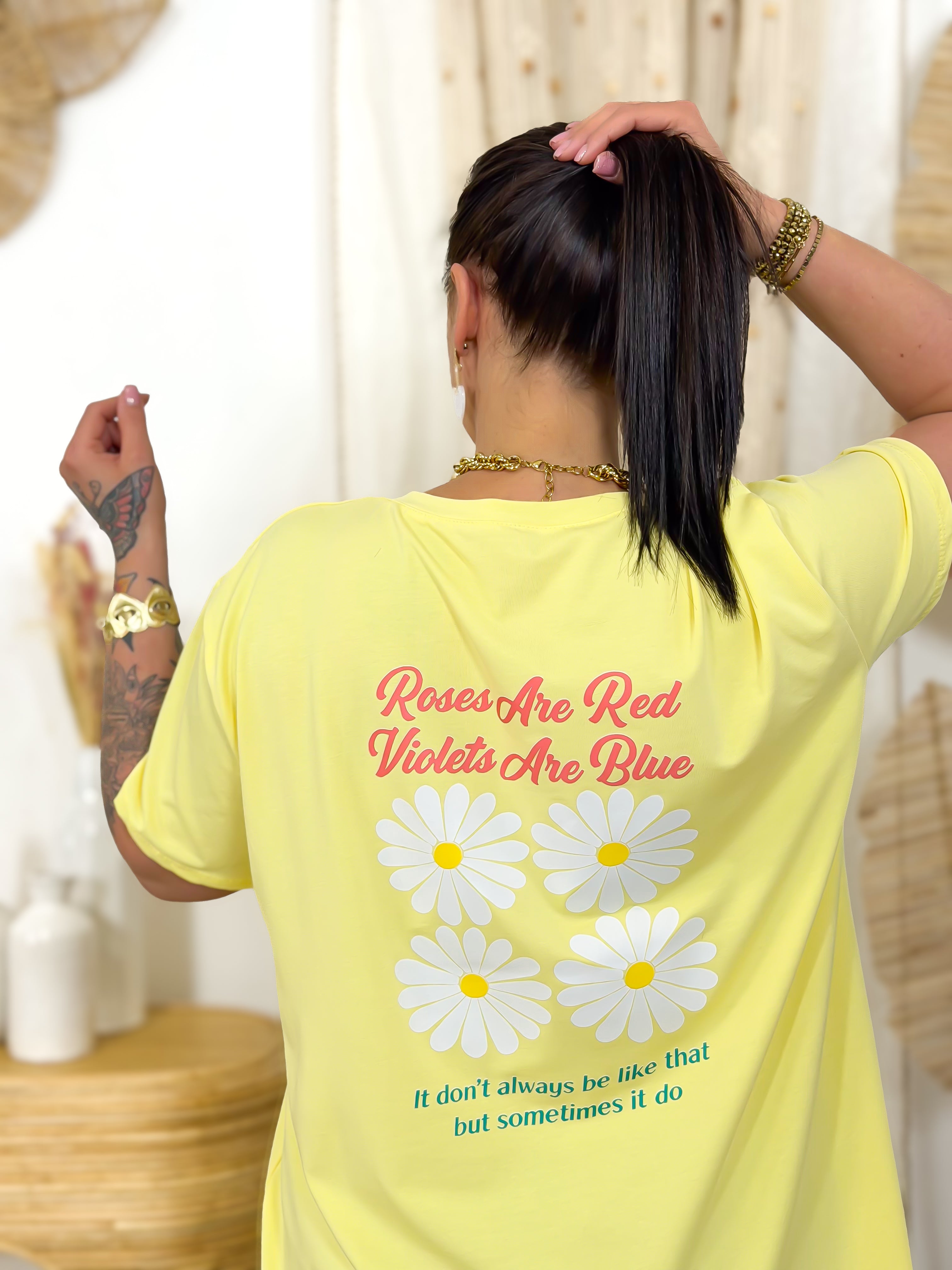 T-shirt - Leila - Geel