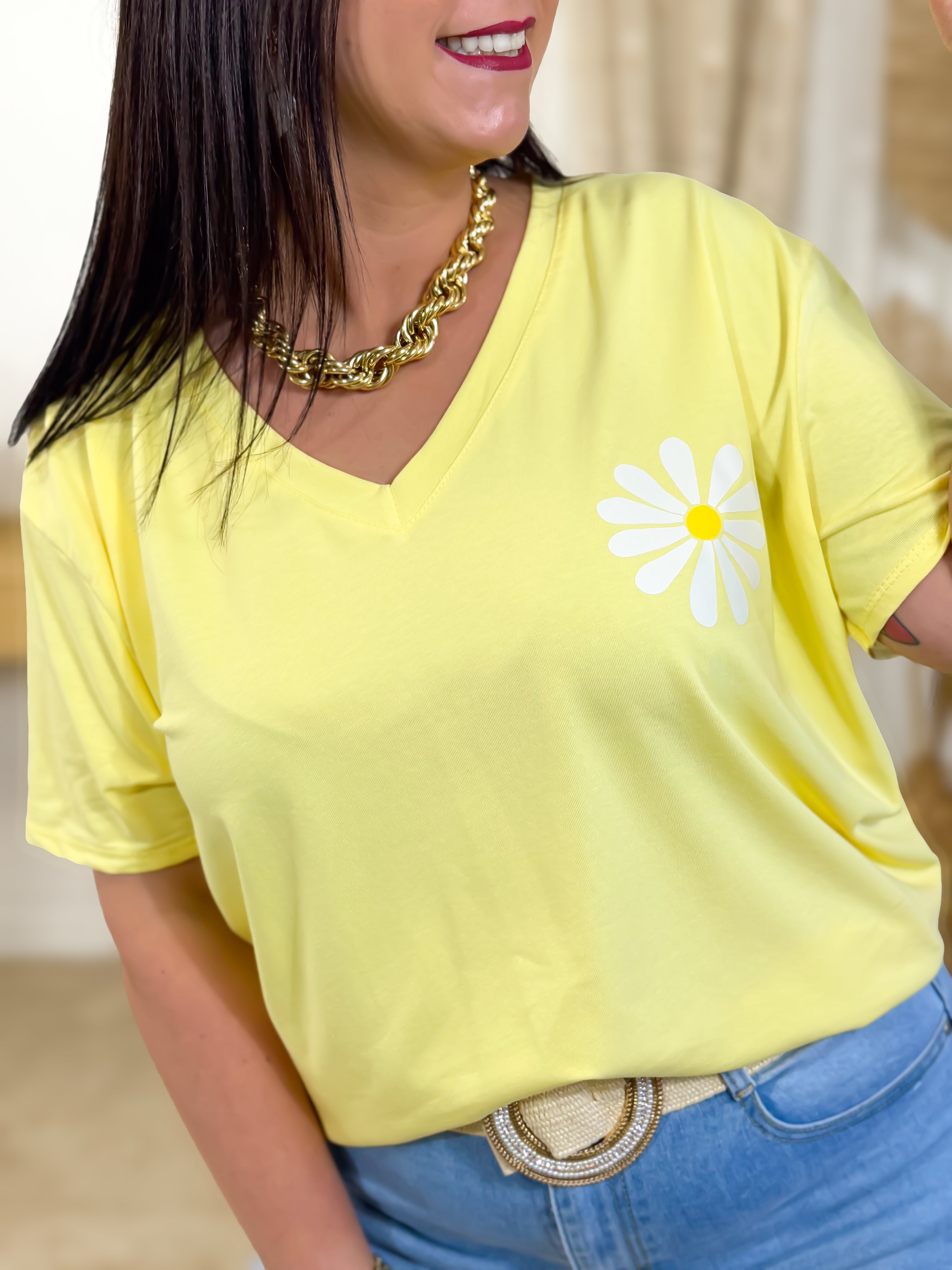 T-shirt - Leila - Geel