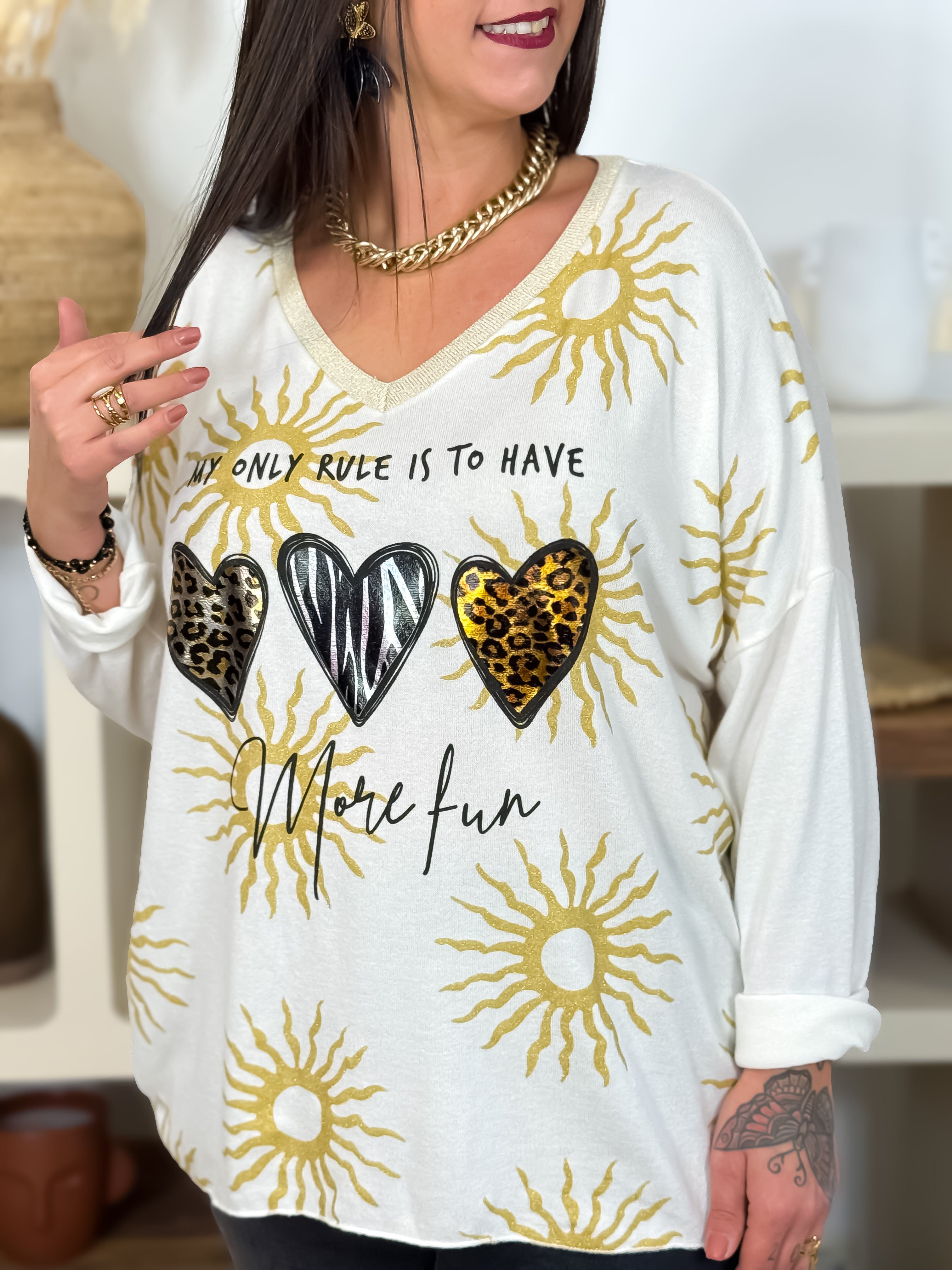 Pull - Elsaline - Blanc