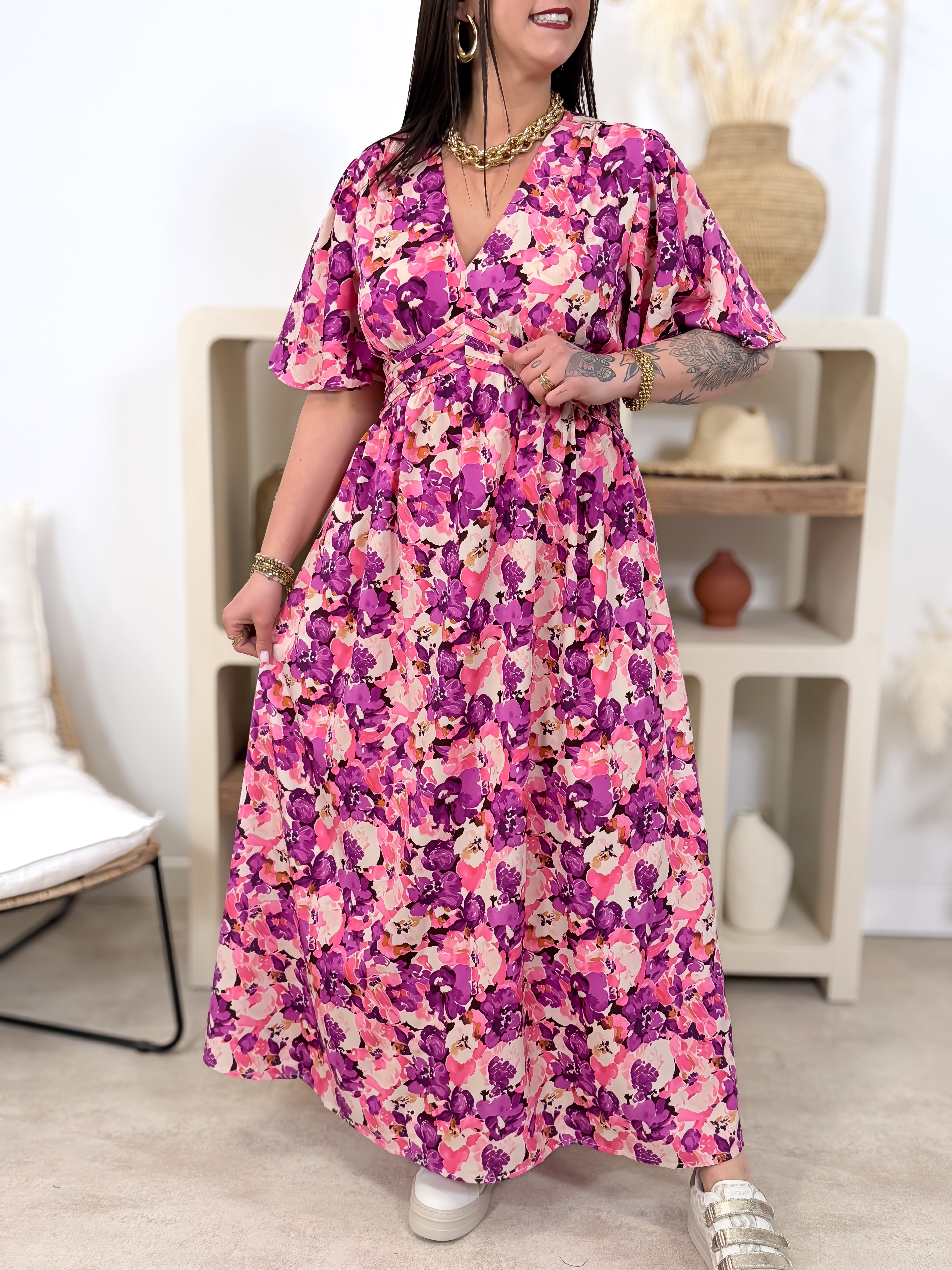 Robe Longue - Noumia - Mauve & Rose