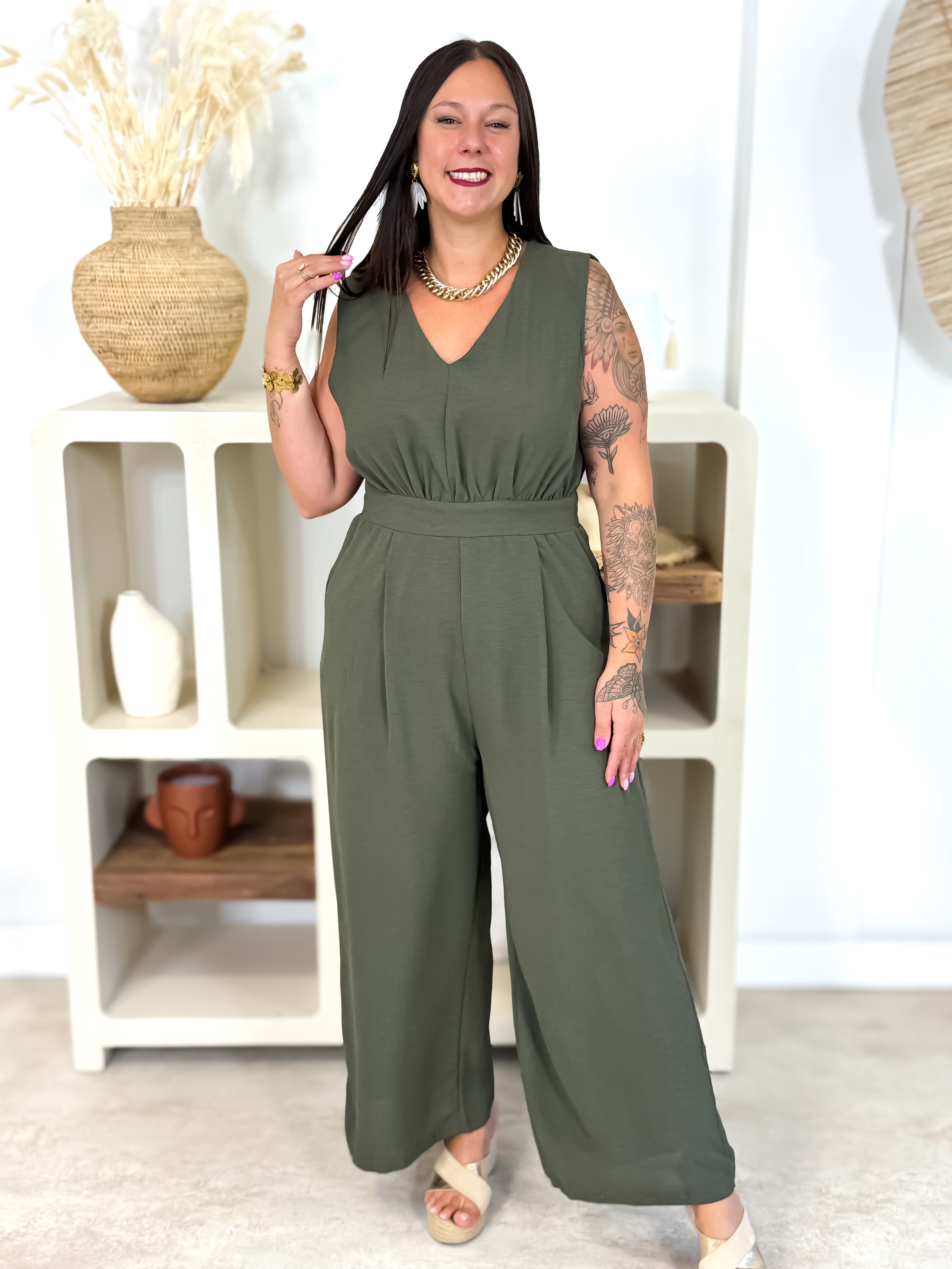 Jumpsuit - Victoria - Zwart & Wit
