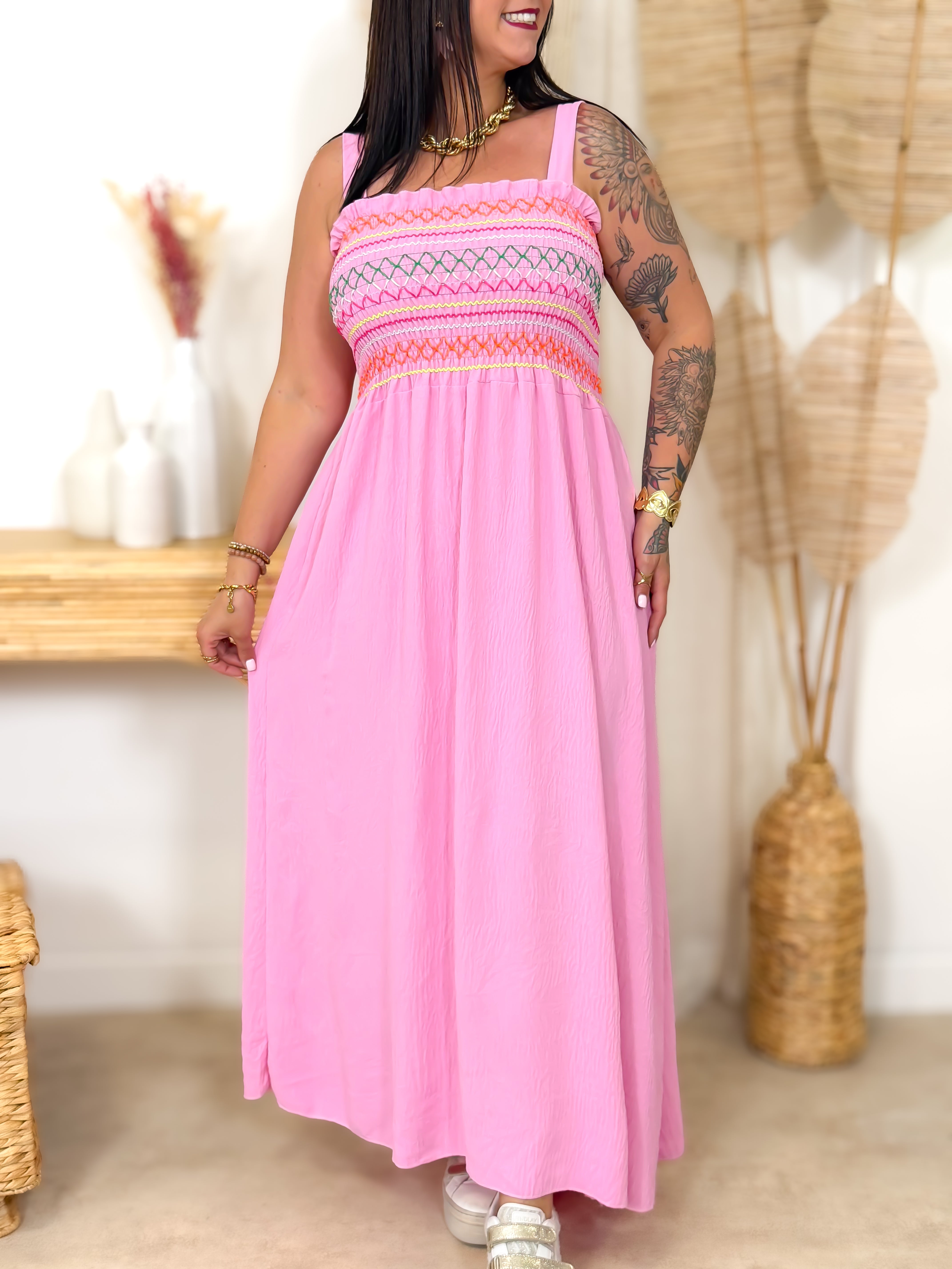 Robe Longue - Enea - Rose / PRÉVENTE /