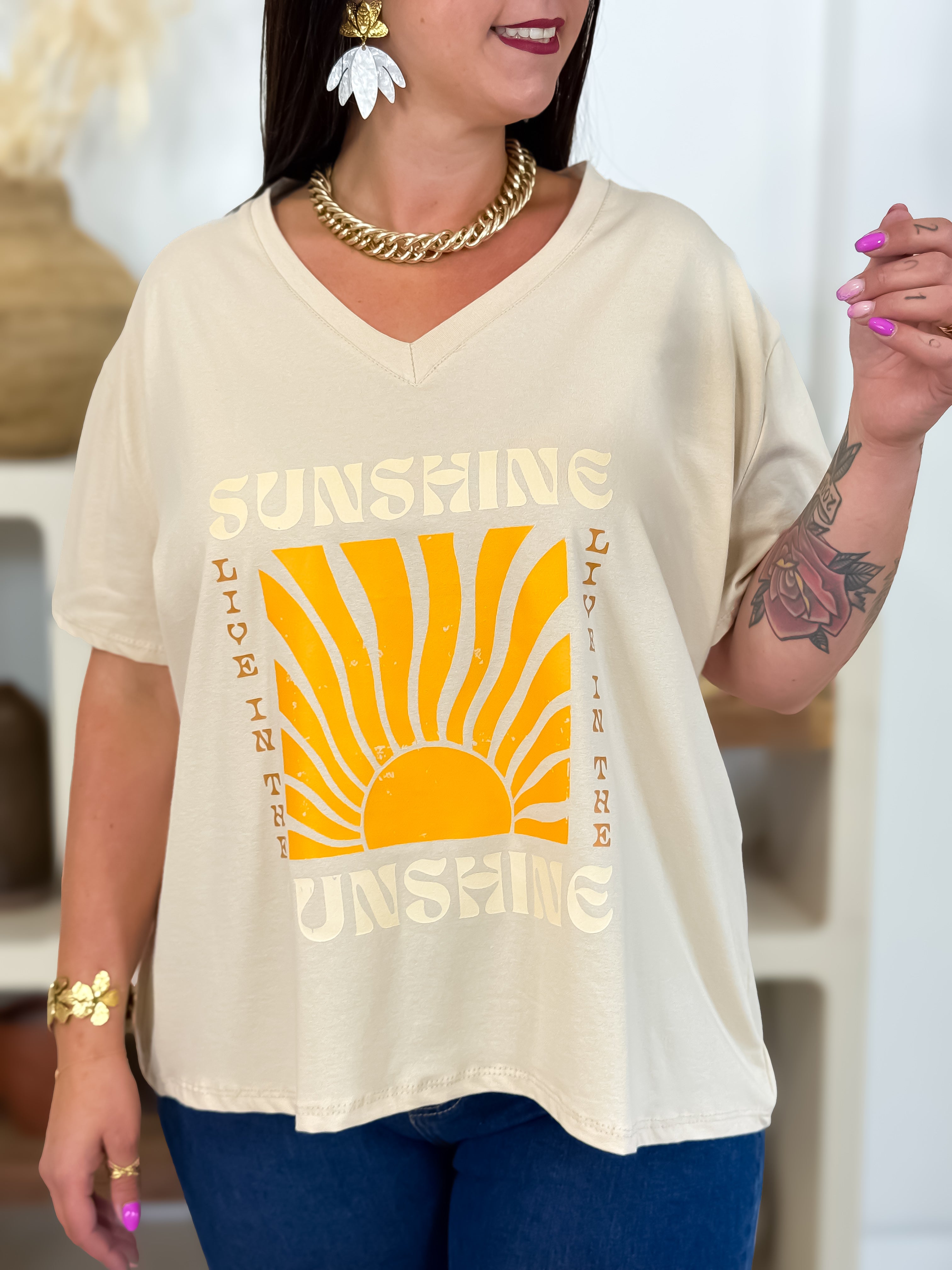 T-shirt - Sunshine - Beige