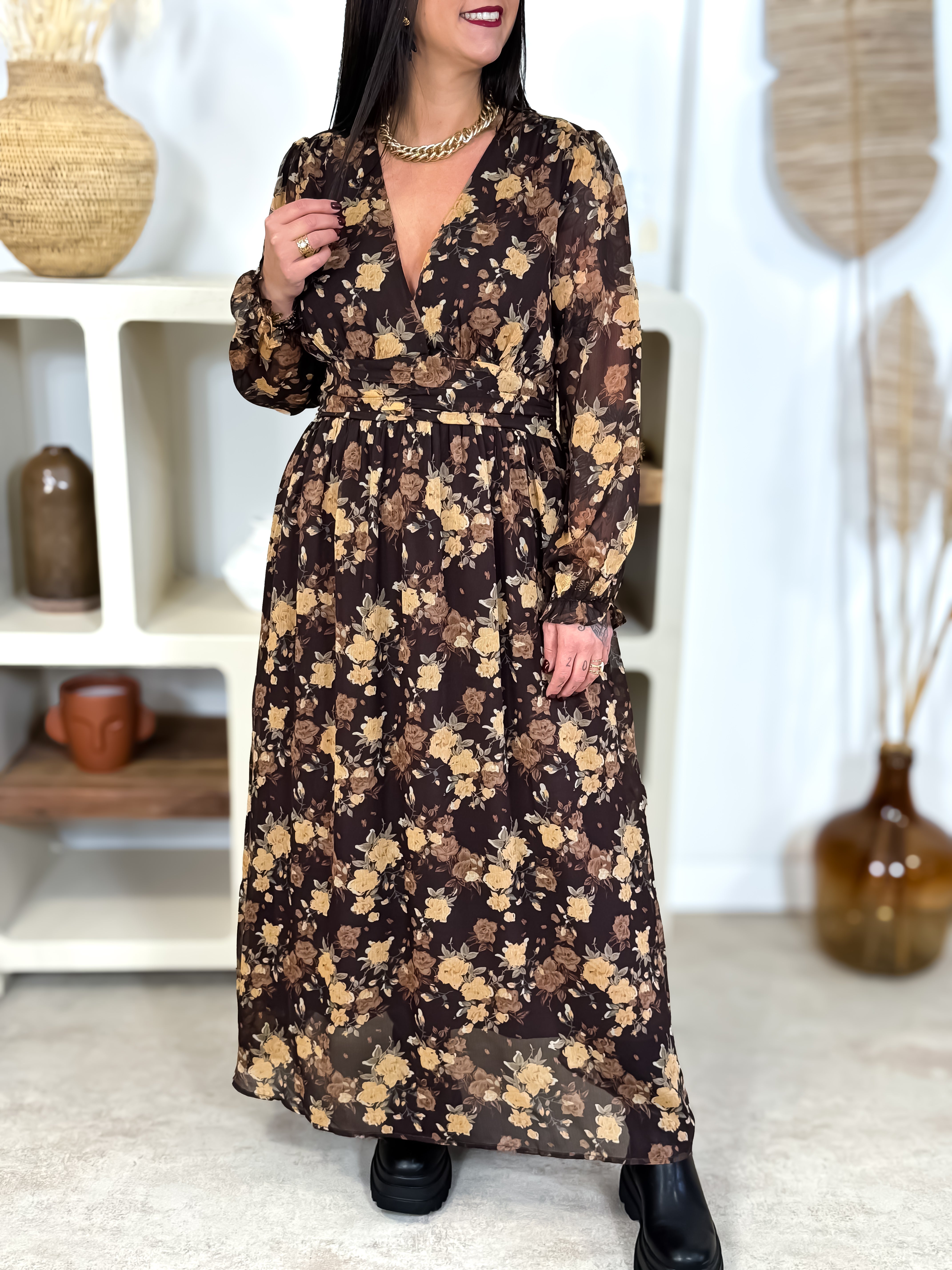 Robe Longue - Sabrina - Brun
