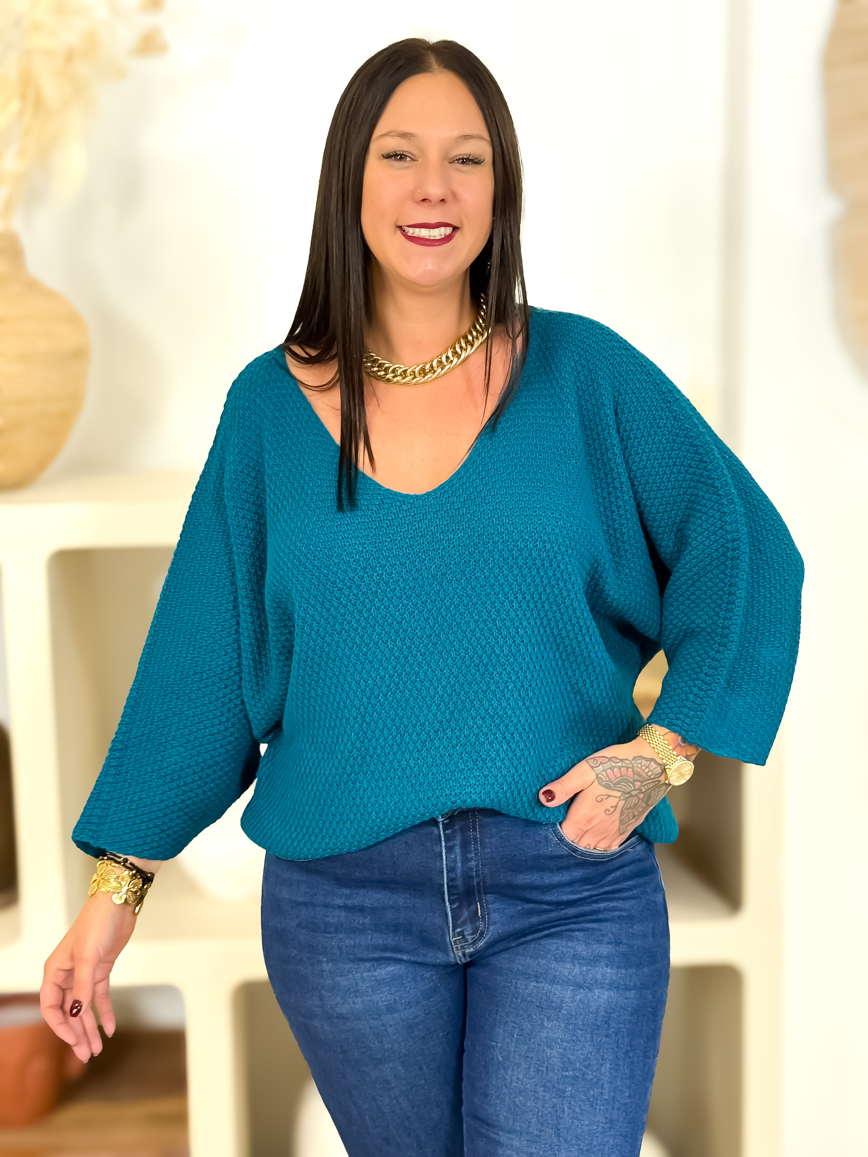 Pull - Alice - Bleu canard
