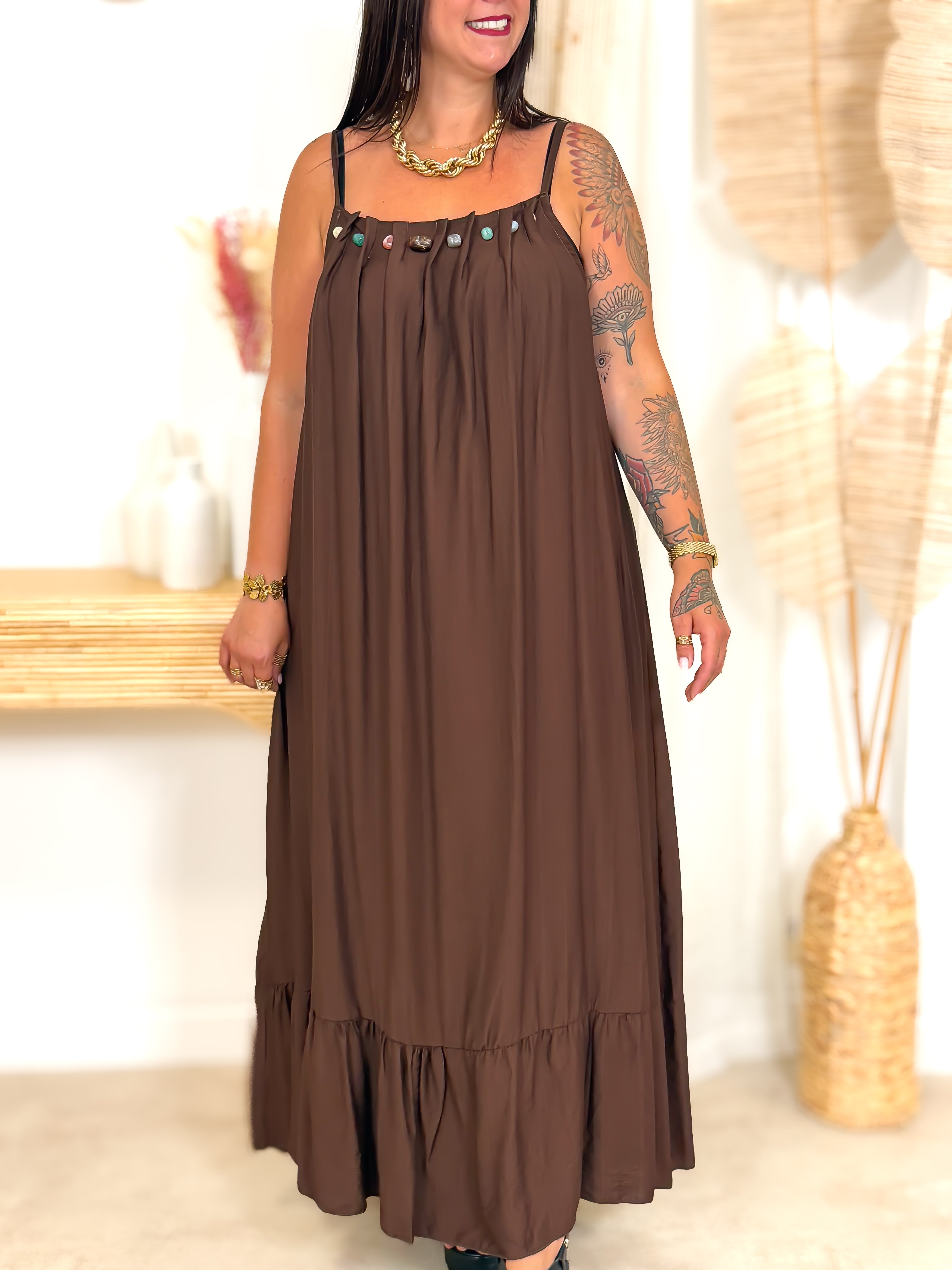 Robe Longue - Sabah - Chocolat