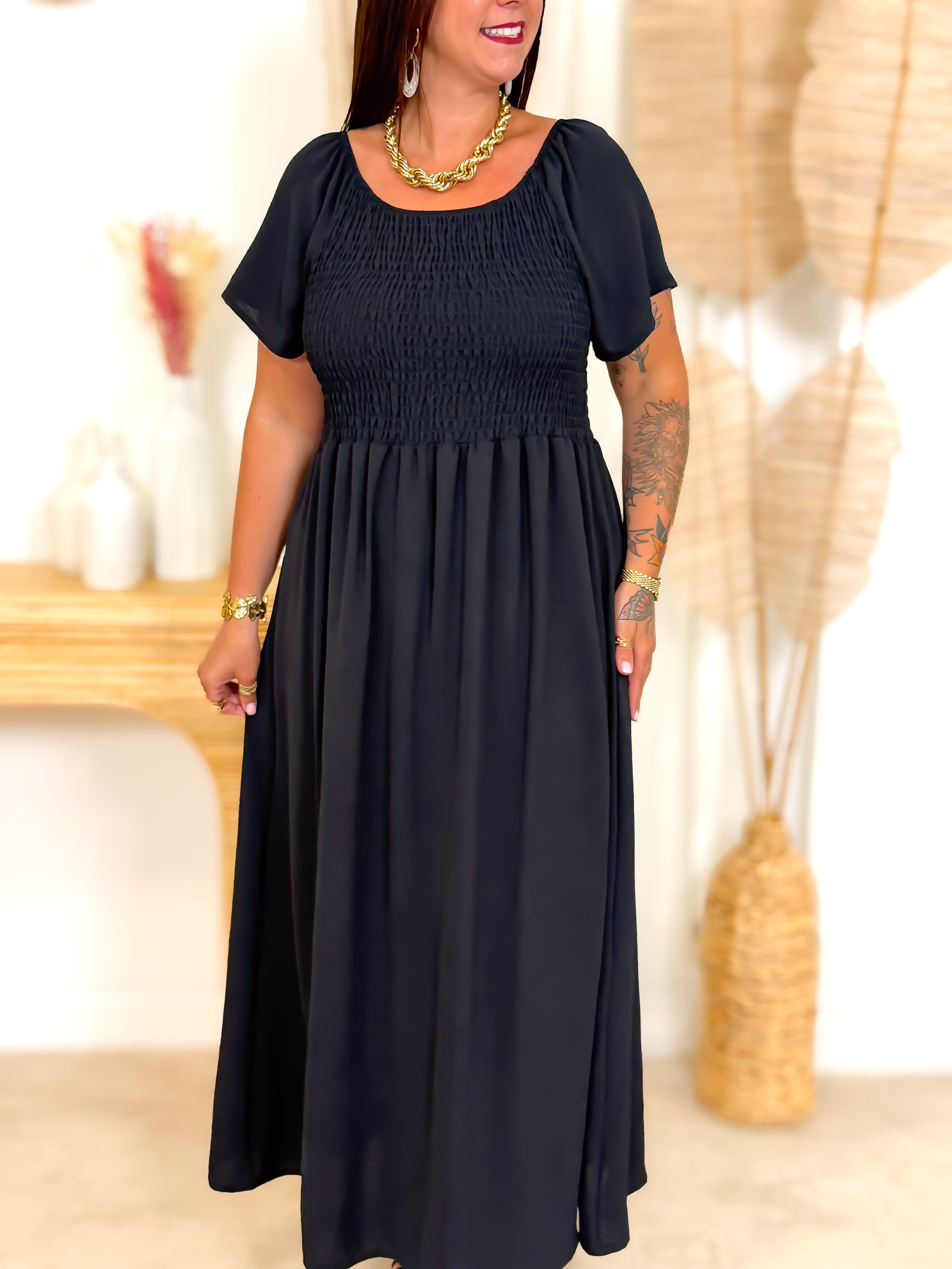 Robe Longue - Vanessa - Noir