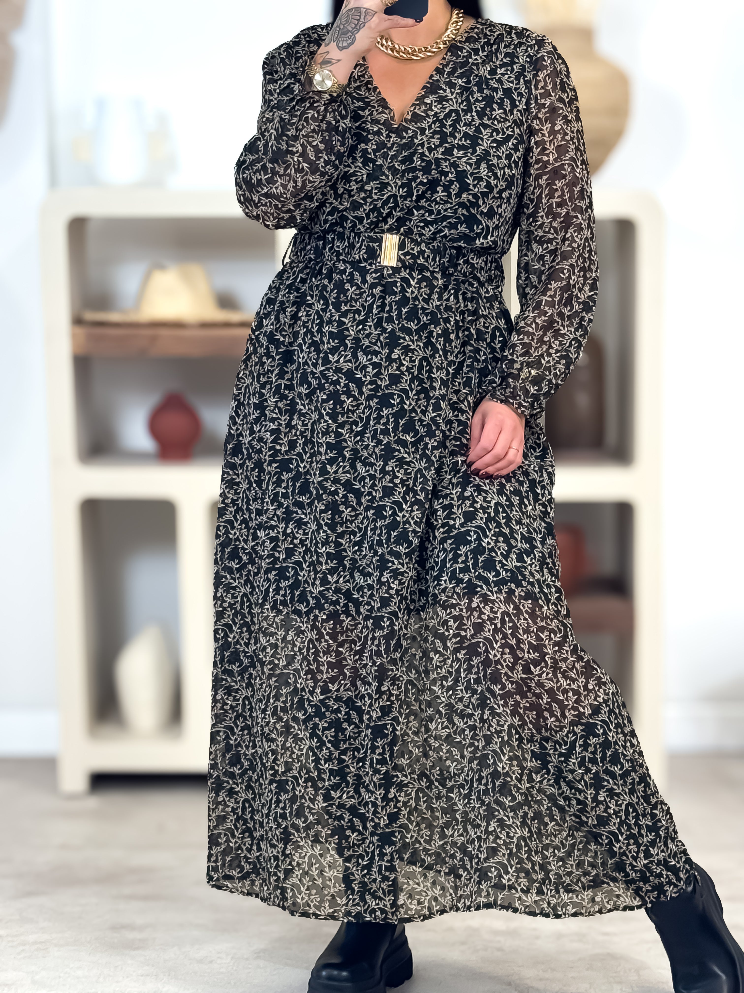 Robe Longue - Serena - Noir
