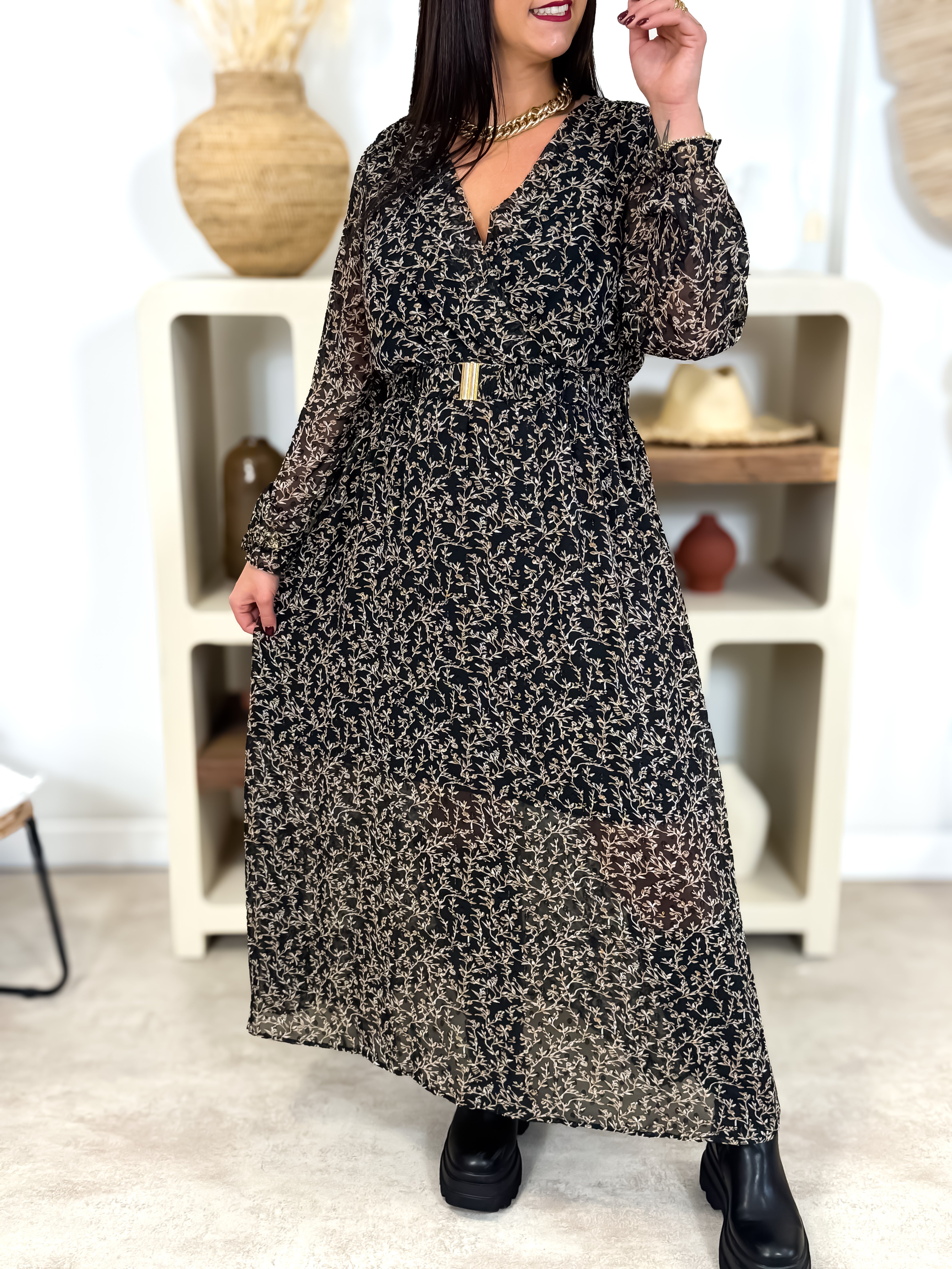 Robe Longue - Serena - Noir