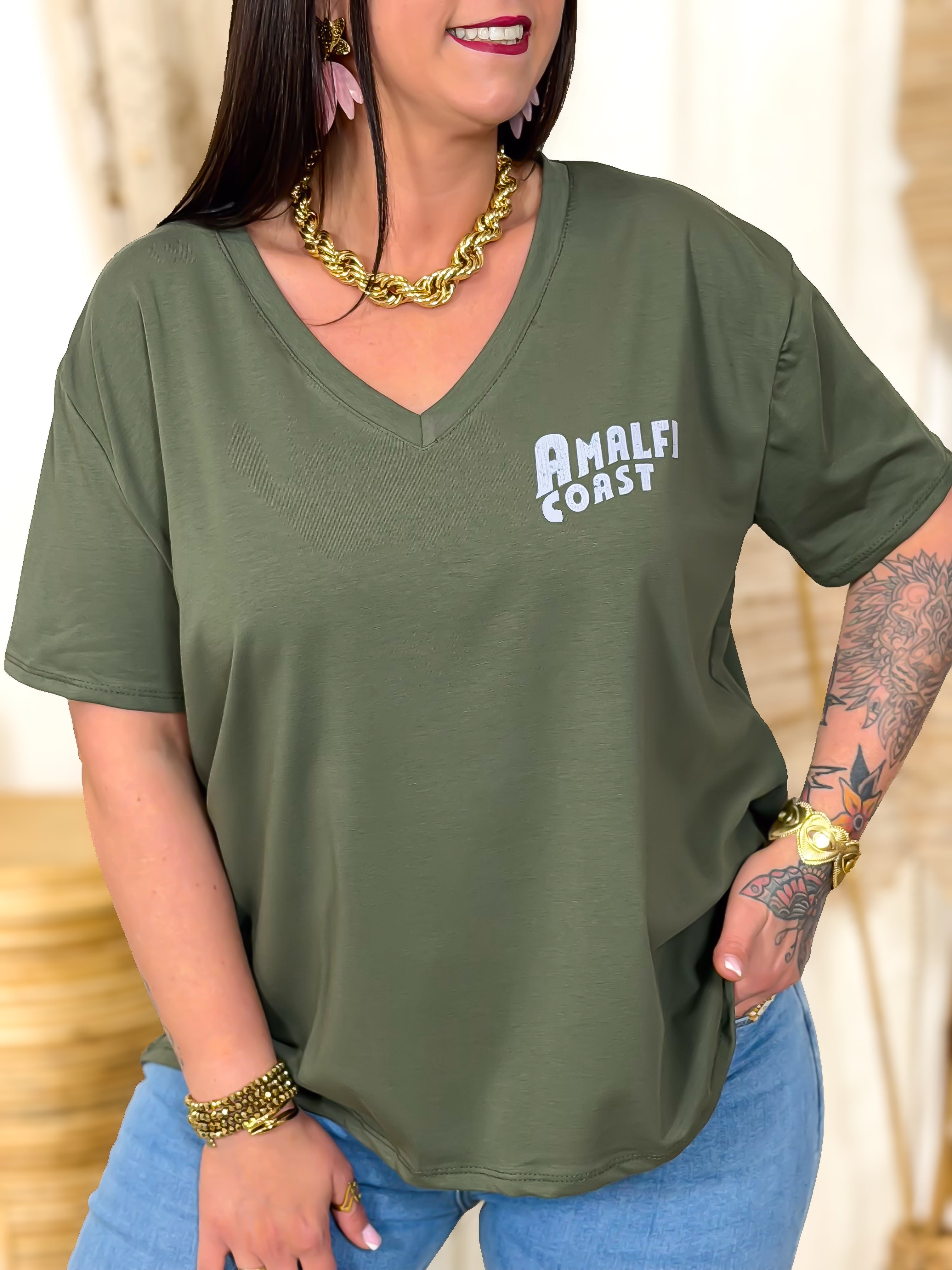 T-shirt - Amalfi Coast - Kaki