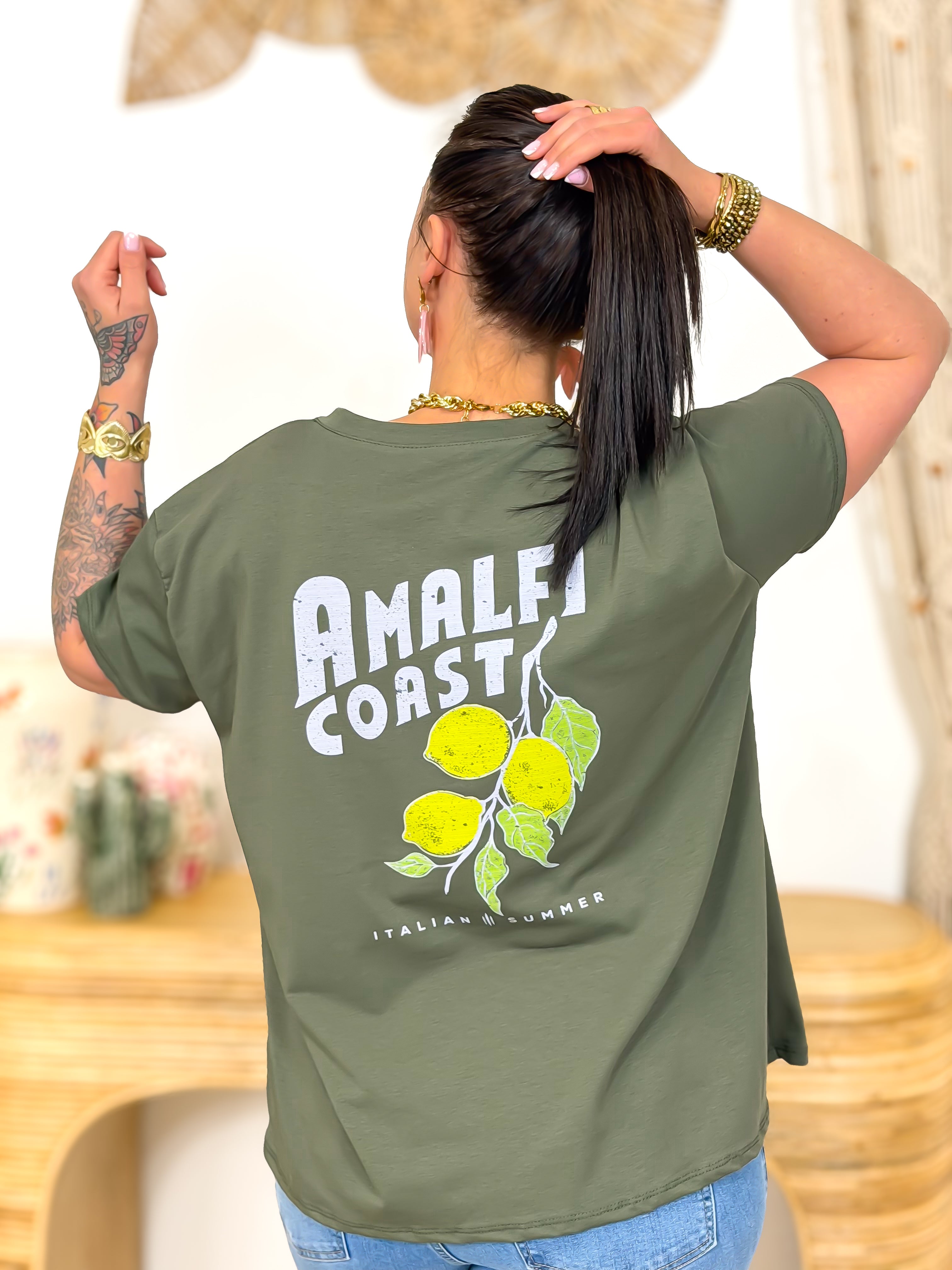 T-shirt - Amalfi Coast - Kaki