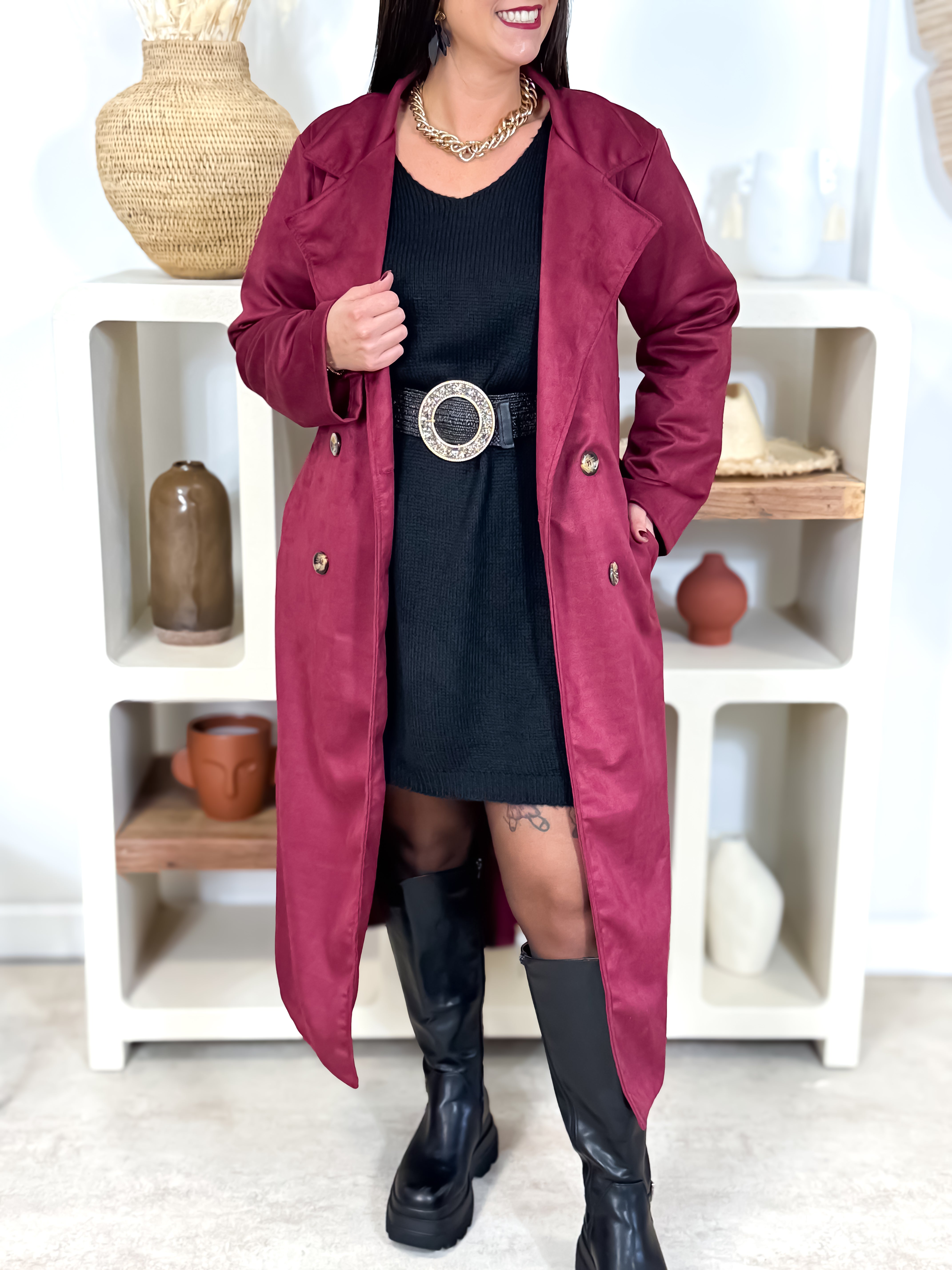 Longue veste - Angie - Bordeaux
