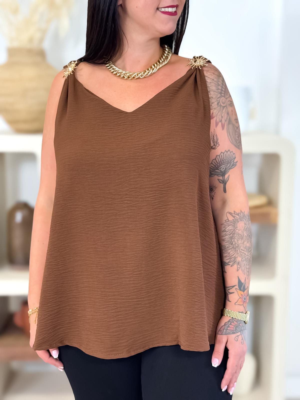 Blouse - Soleil - Chocolat