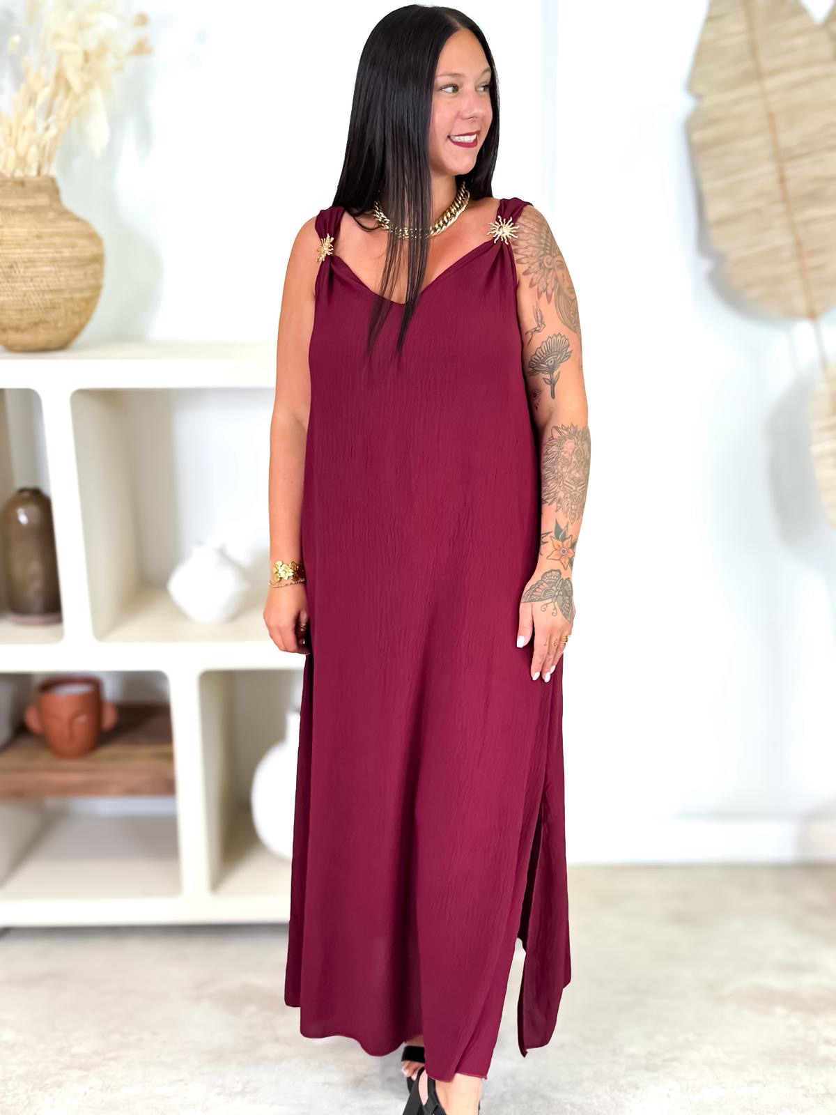 Robe - Isaline - Bordeaux