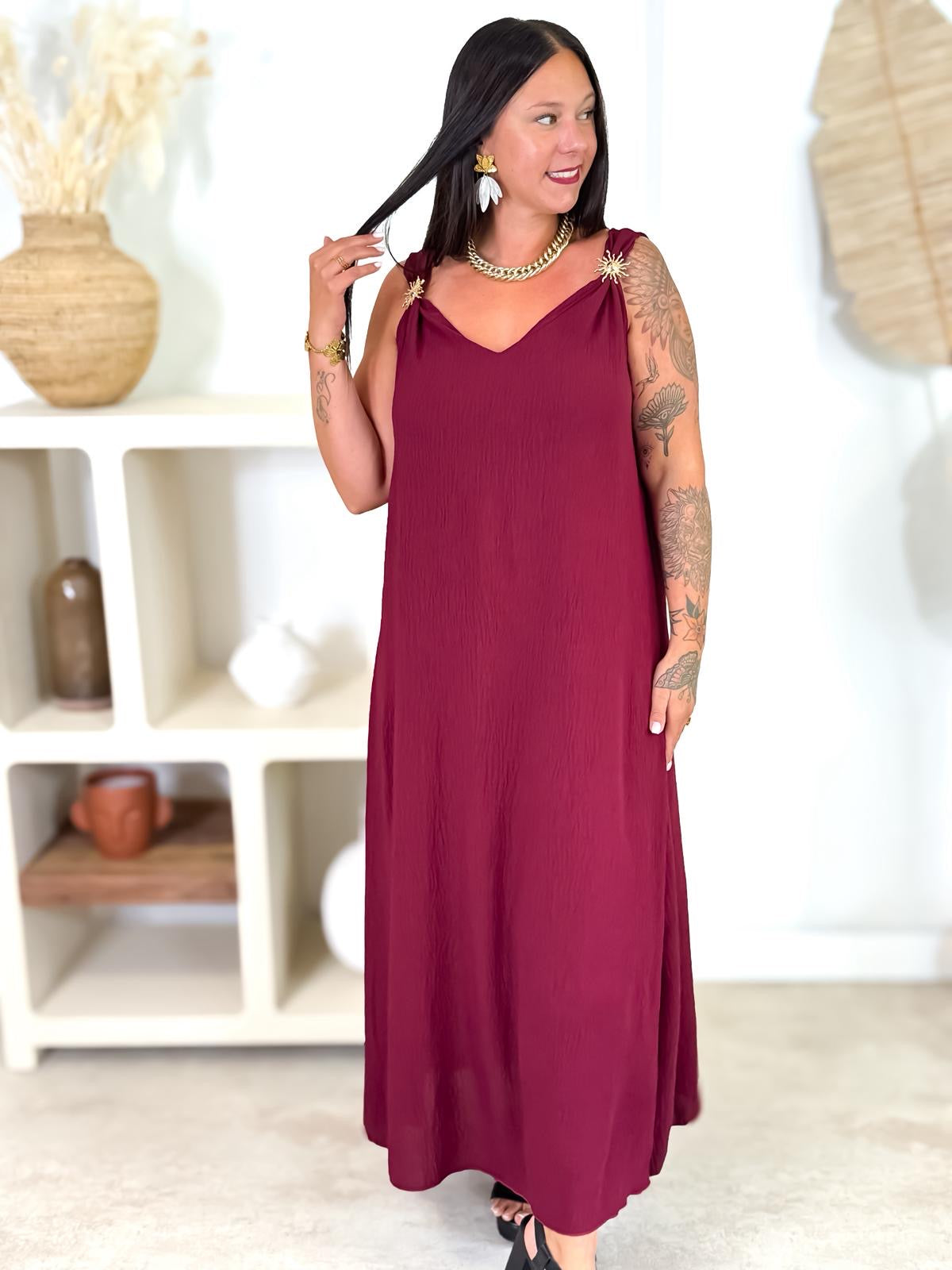 Robe - Isaline - Bordeaux