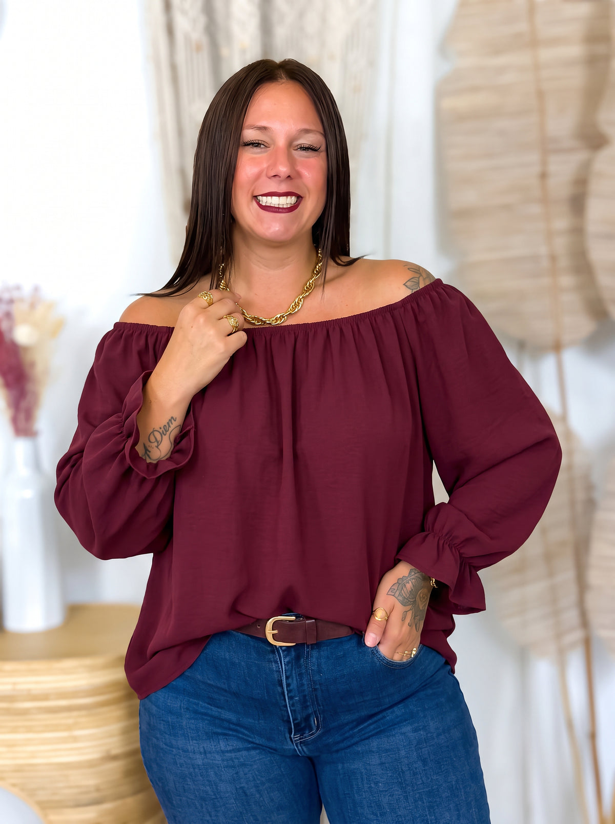 Blouse - Joely - Bordeaux