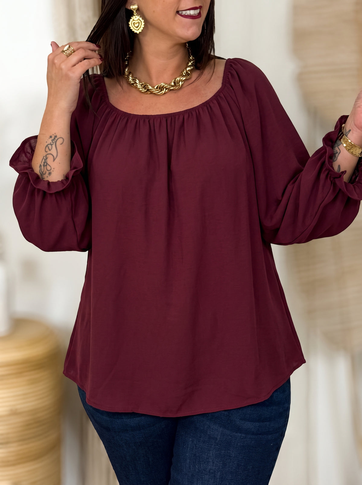Blouse - Joely - Bordeaux