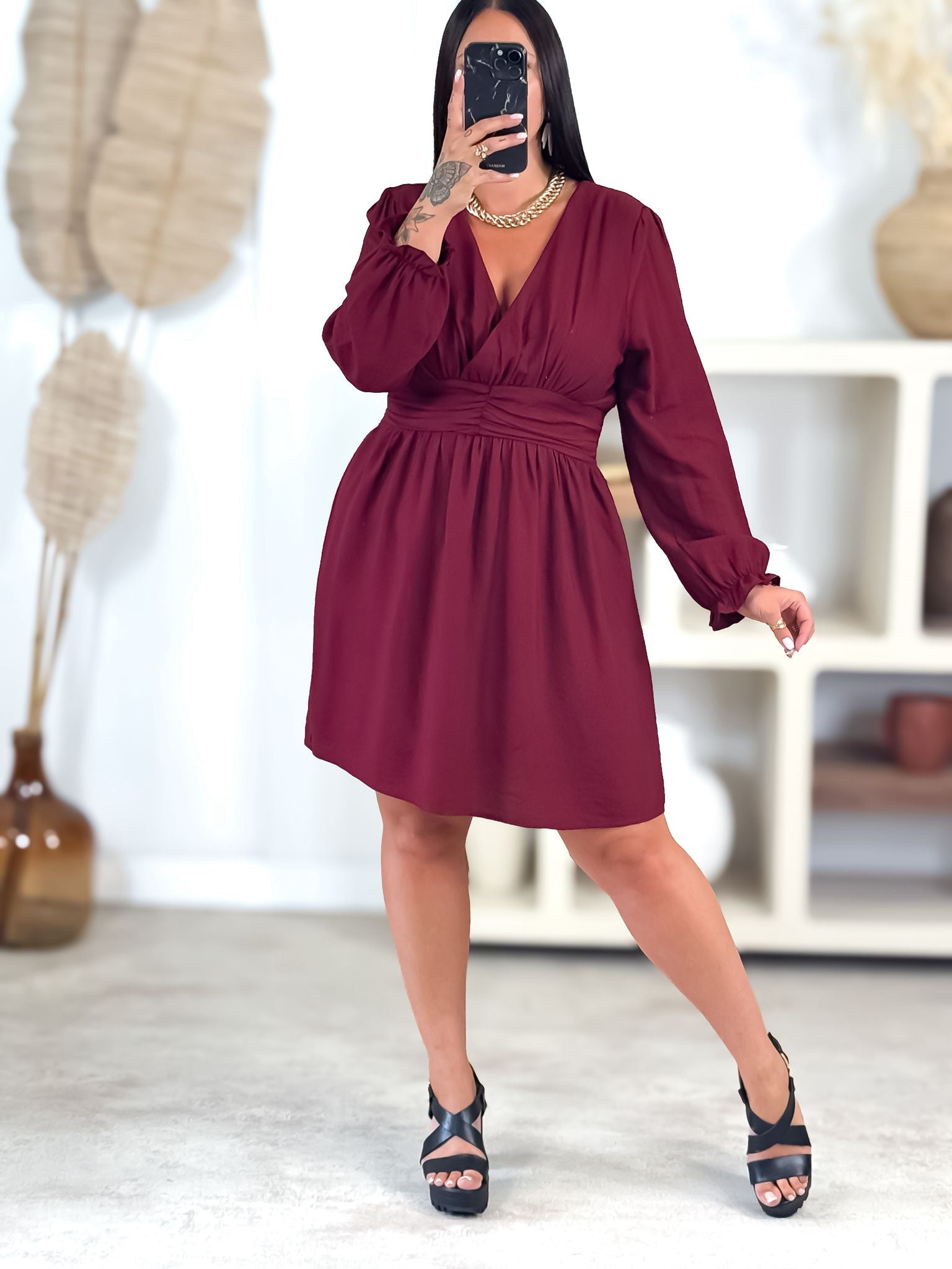 Robe - Lena - Bordeaux