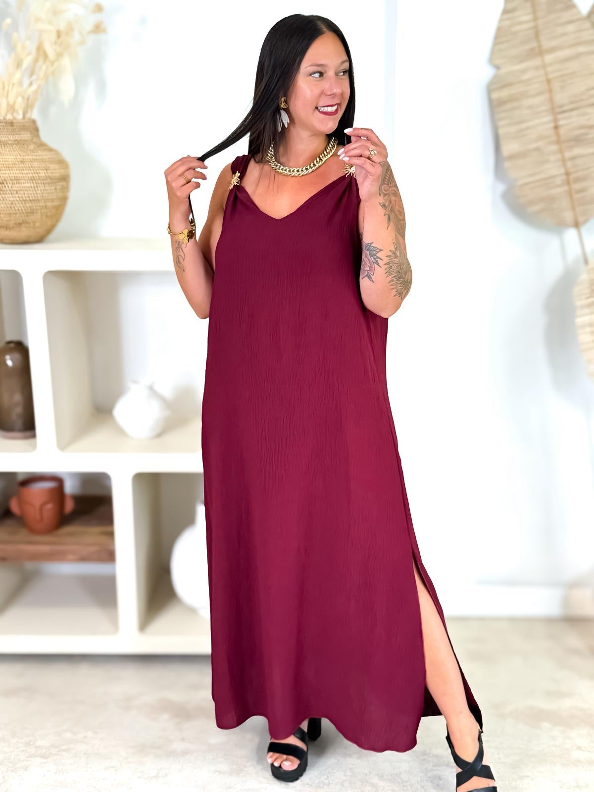 Robe - Isaline - Bordeaux