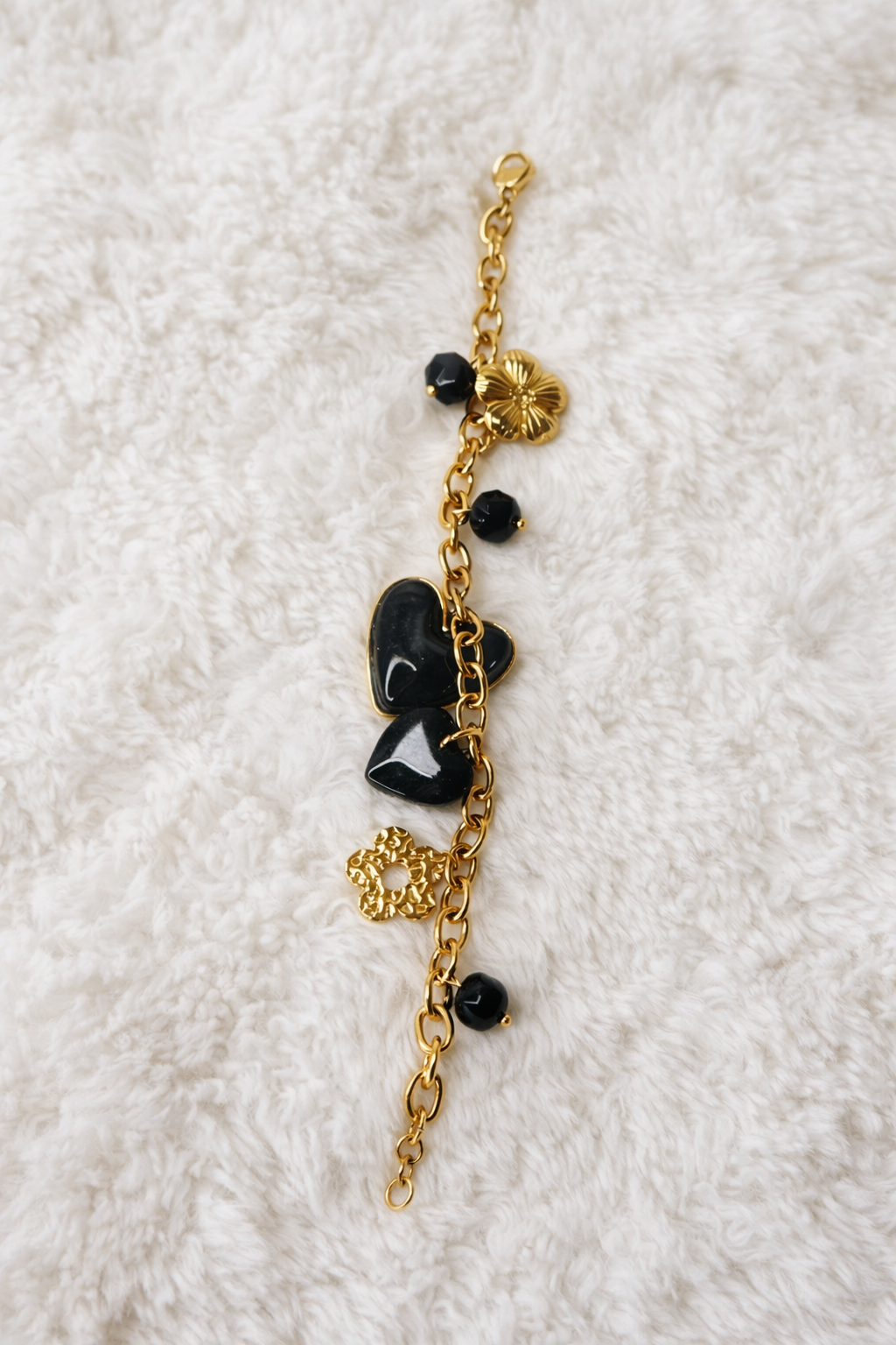 Bracelet - Heart - Doré/Noir