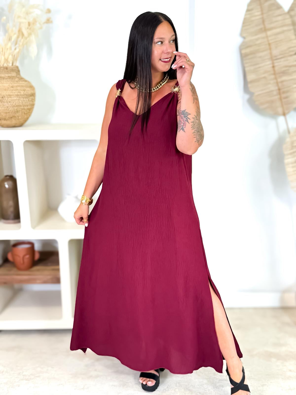 Robe - Isaline - Bordeaux