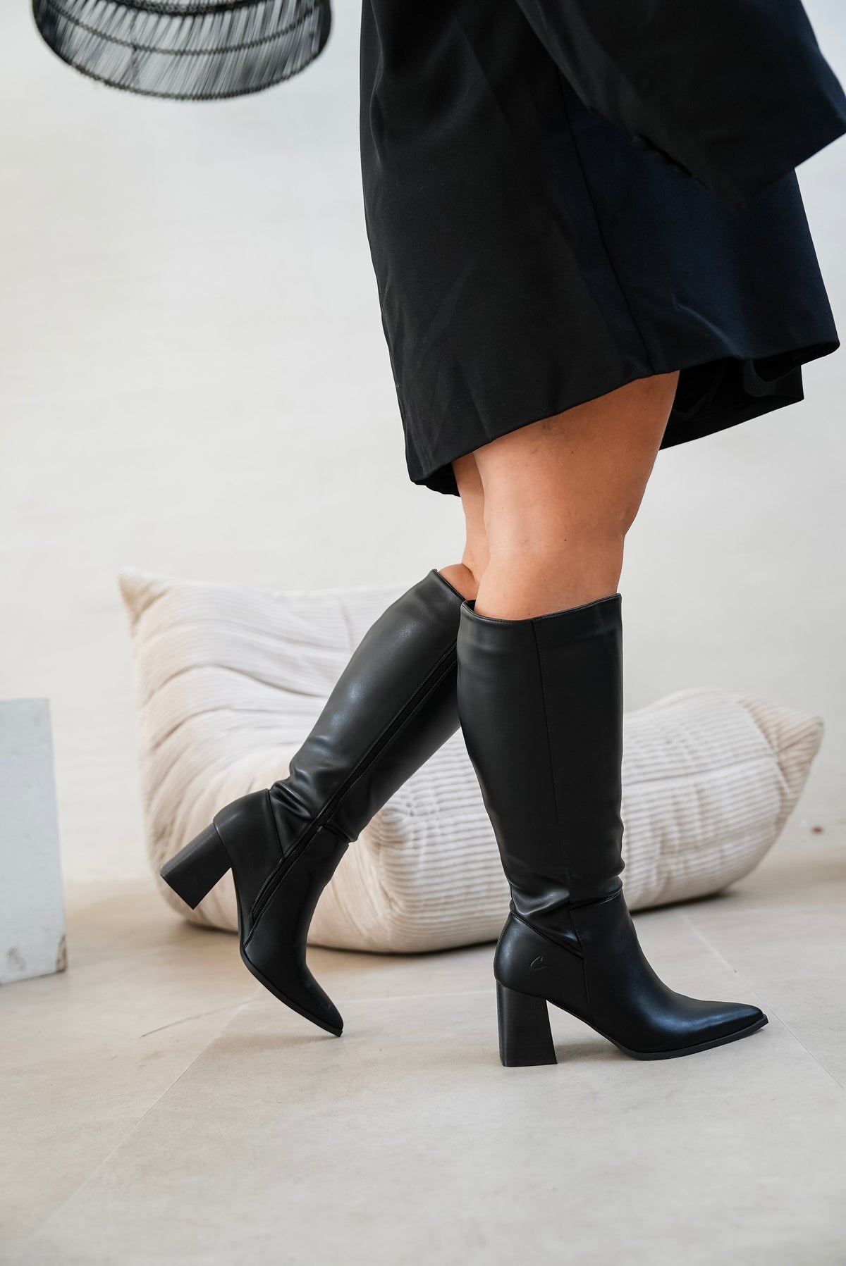 Bottes mollet large noires Fiora – photo 1