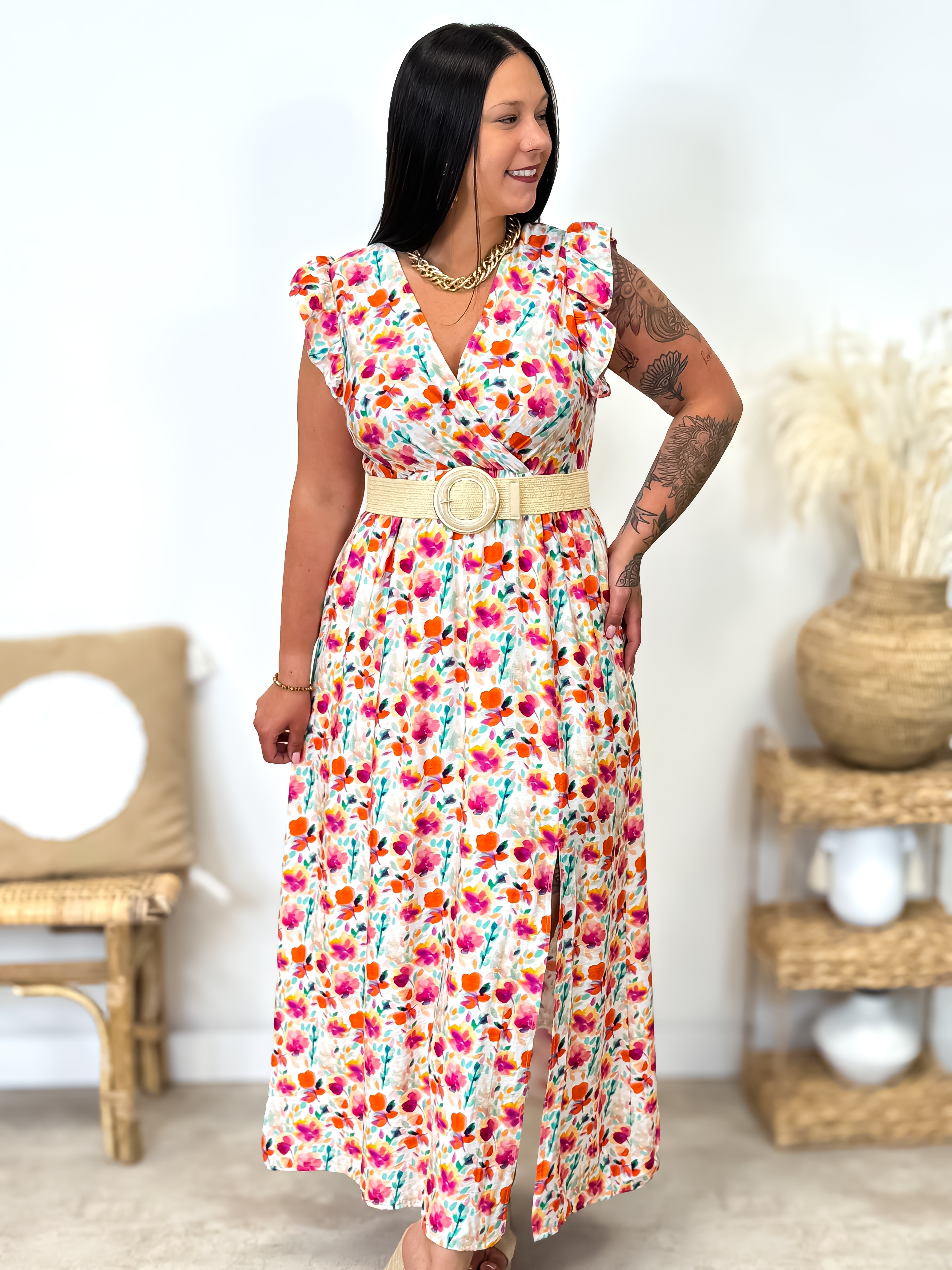 Robe - Tina - Rose & Orange