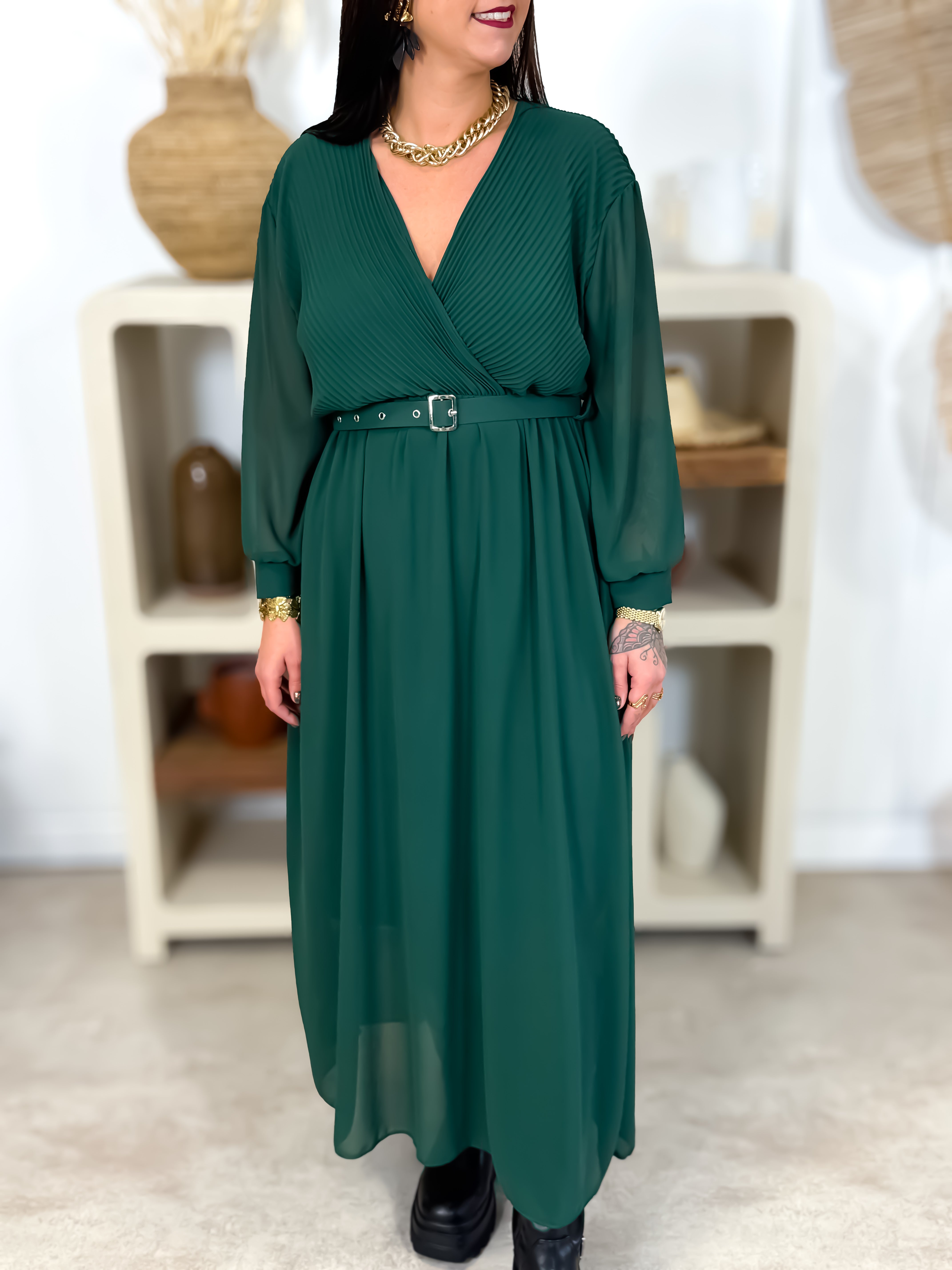 Robe Longue - Krystelle - Vert