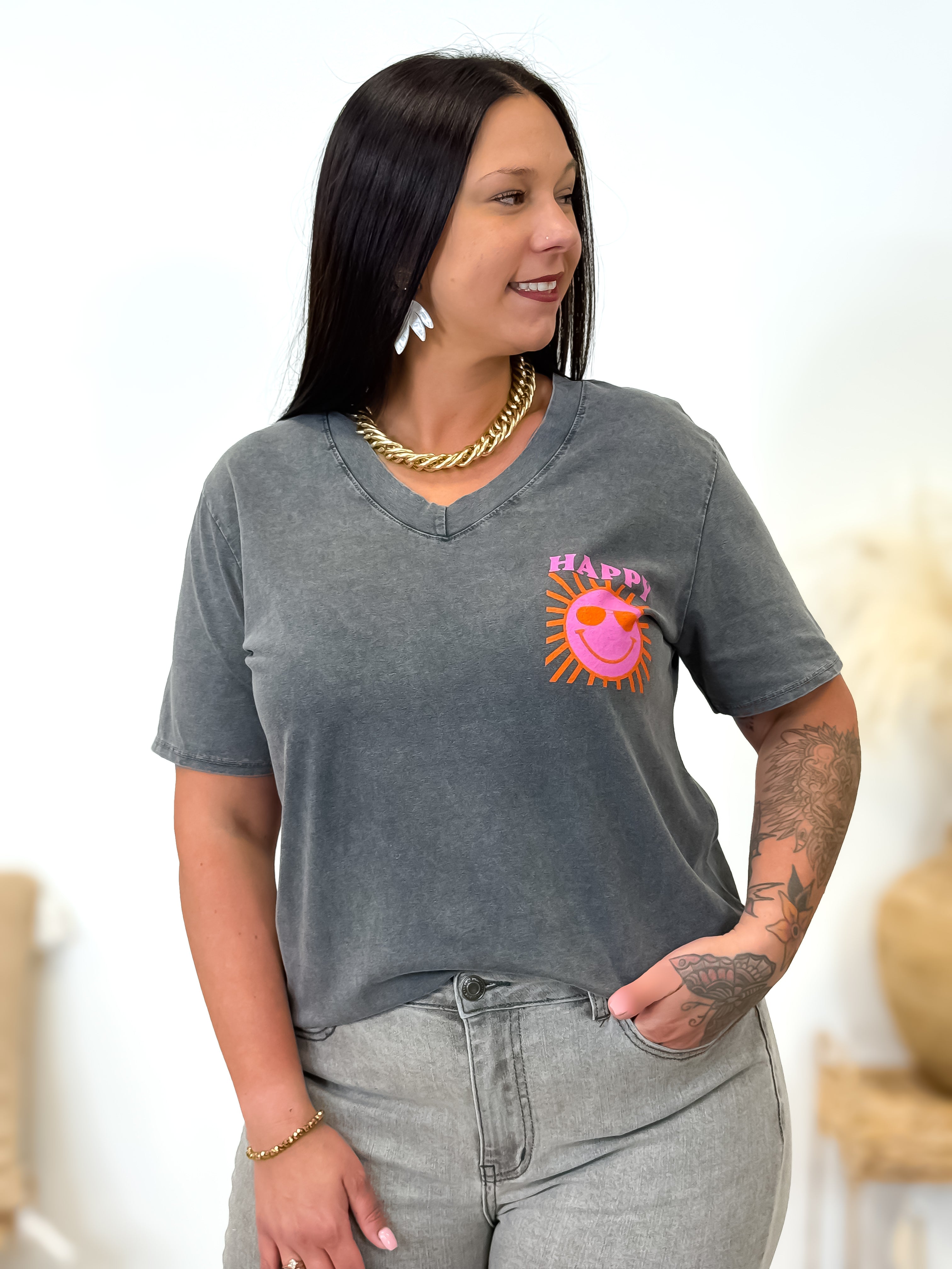 T-shirt - Mallory - Grijs