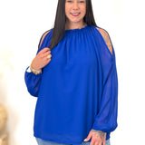 Blouse - Fiona - Bleu roi