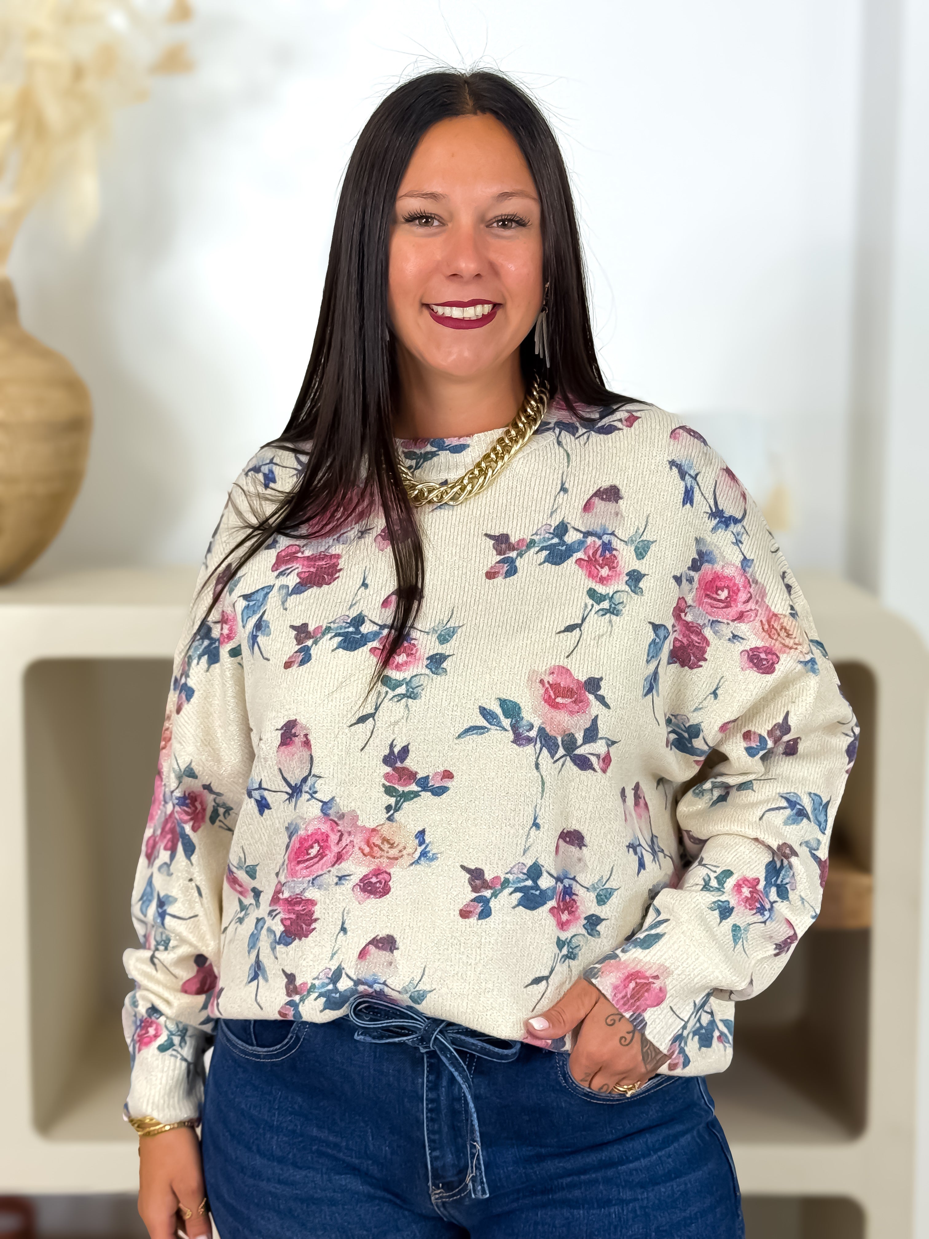 Pull - Mary - Beige & Rose