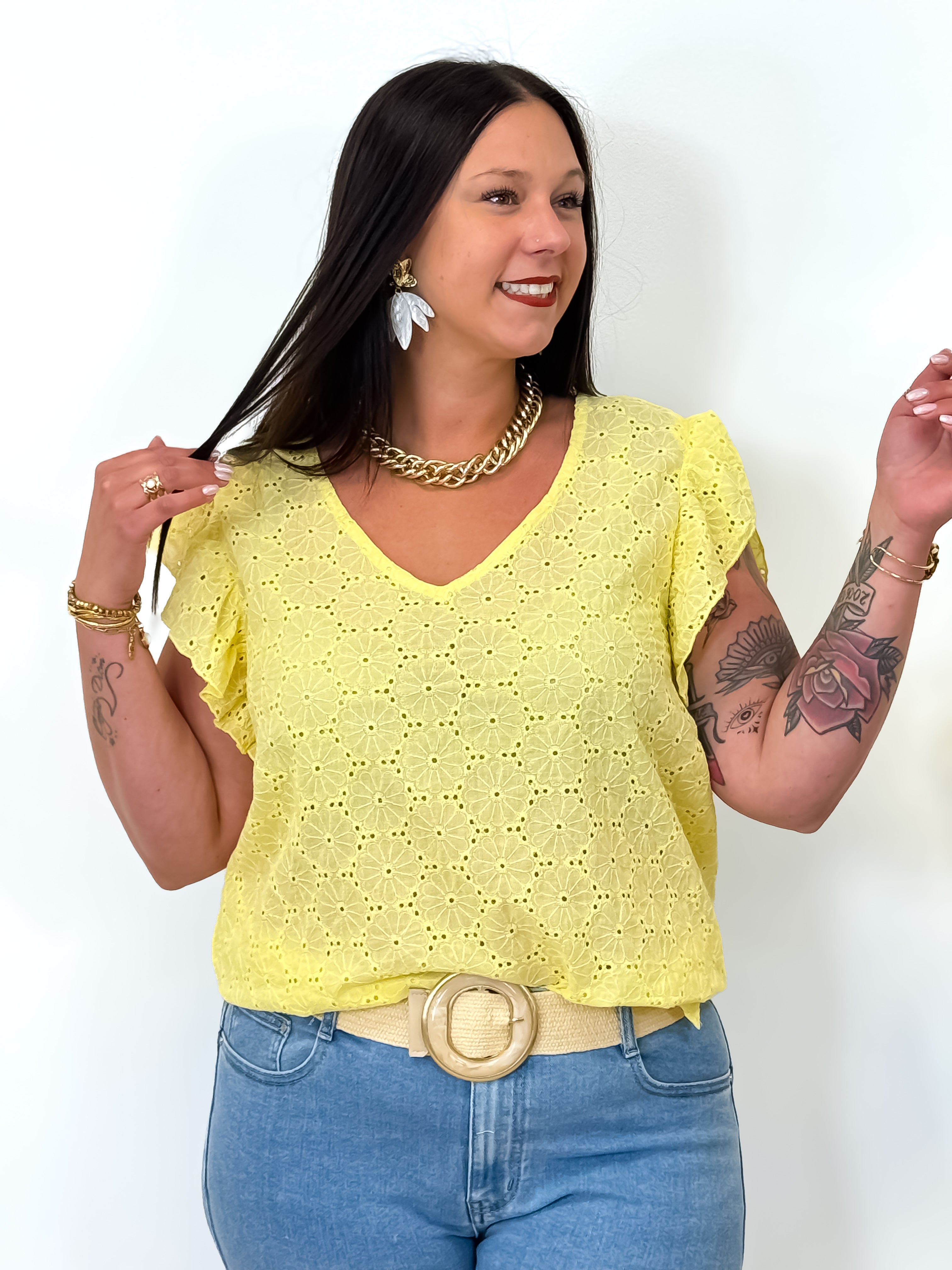 Blouse - Laura - Geel