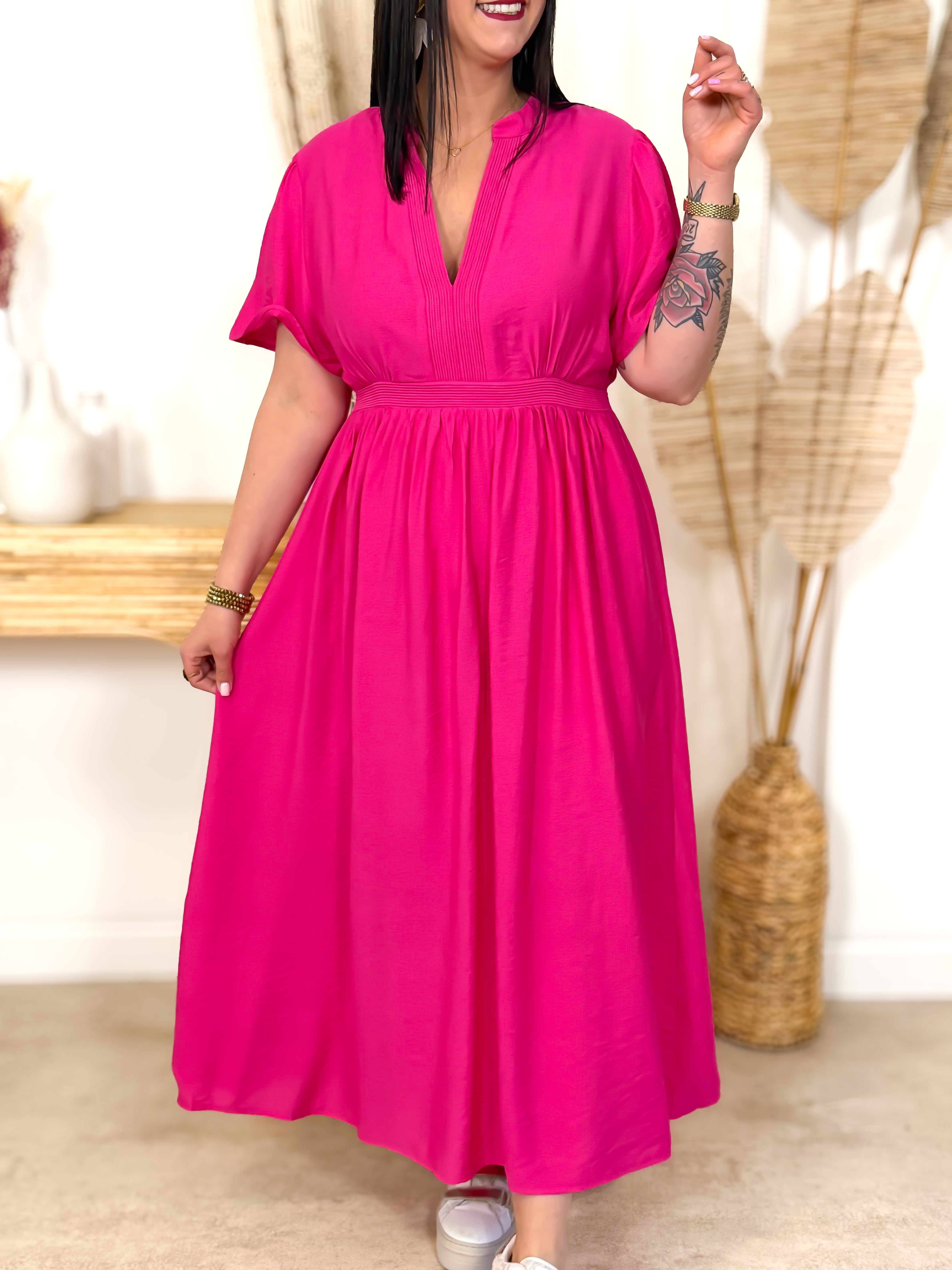 Robe Longue - Caliopa - Fuchsia