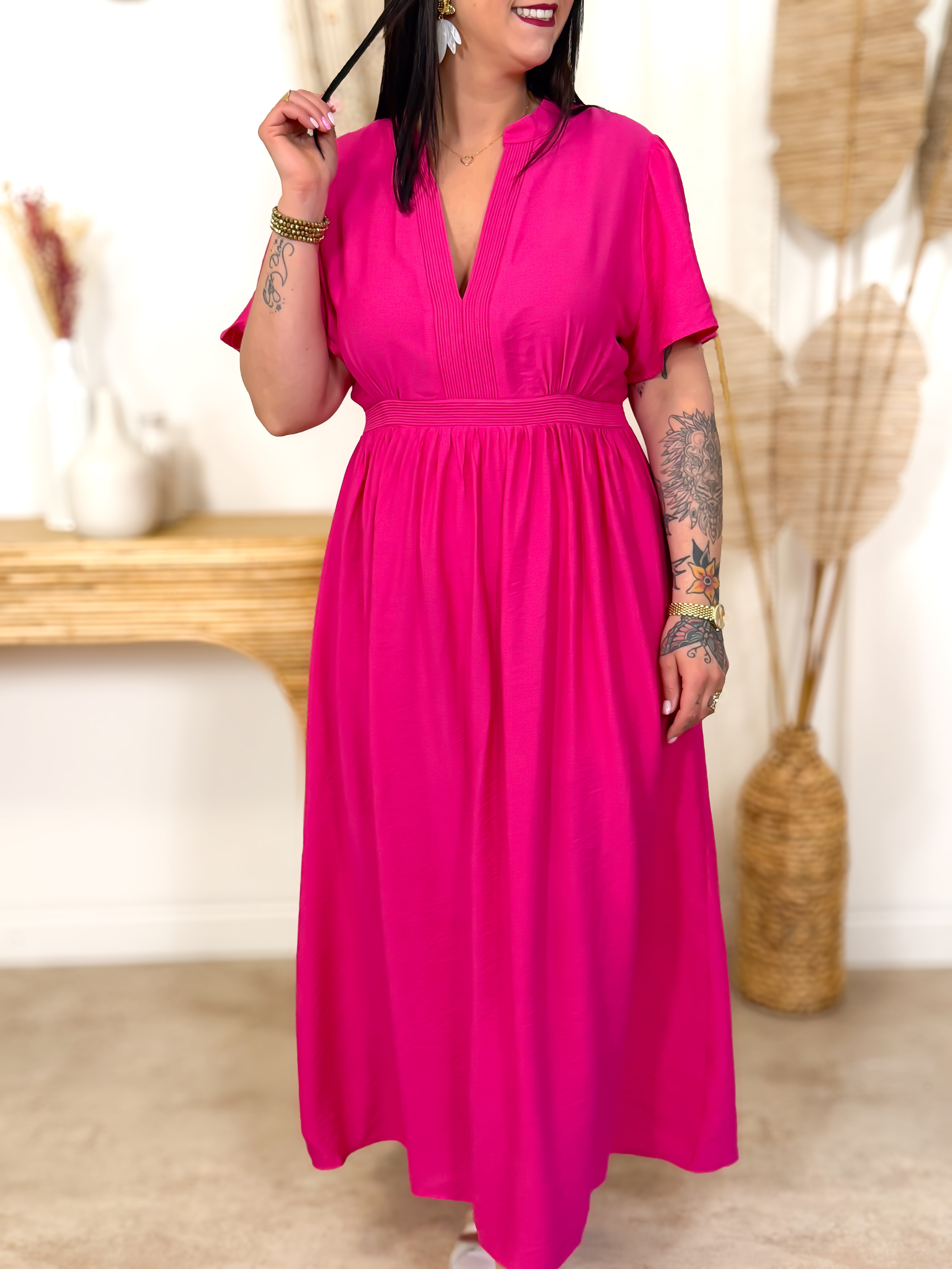 Robe Longue - Caliopa - Fuchsia