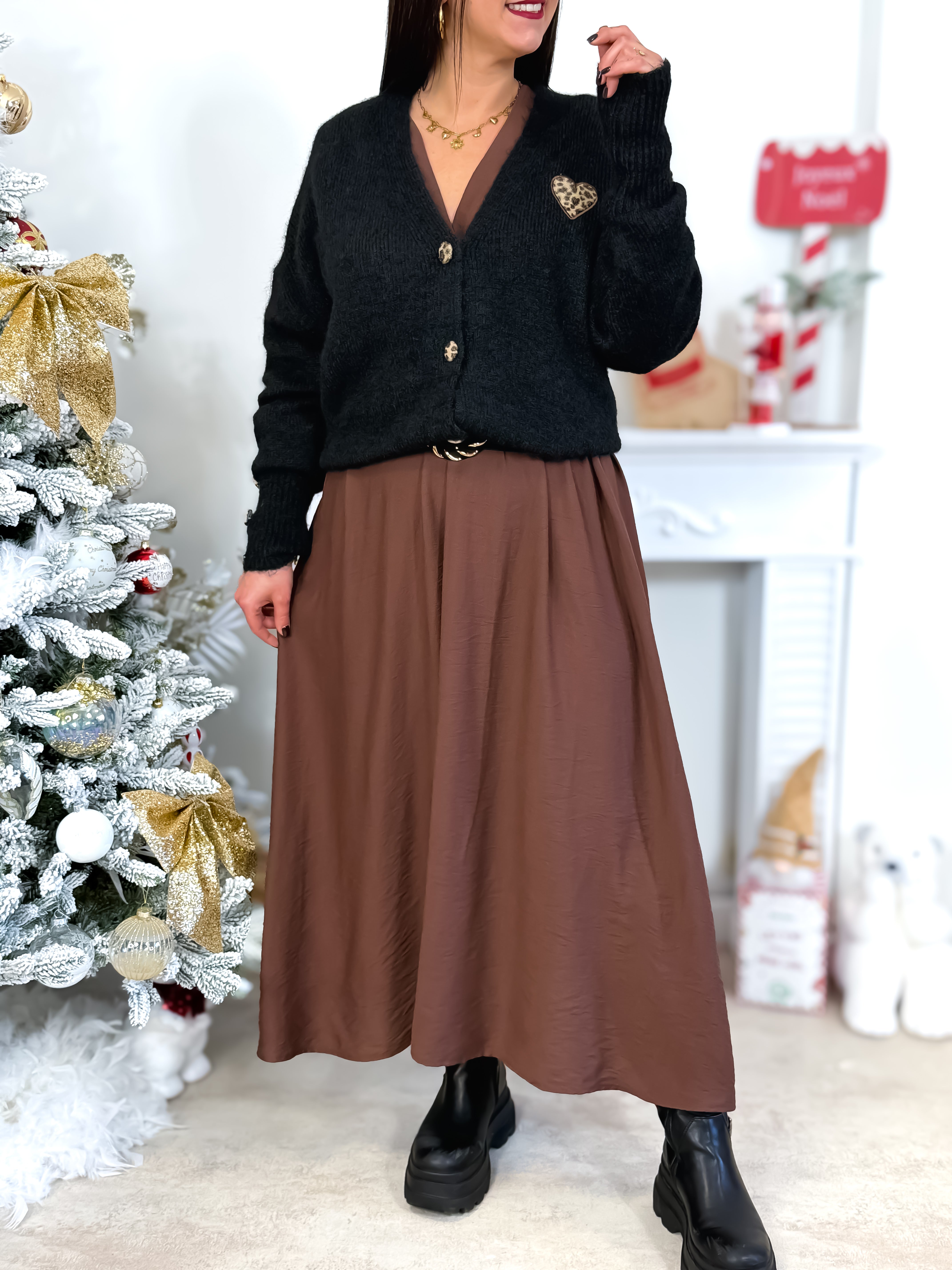 Robe Longue - Lucia - Chocolat