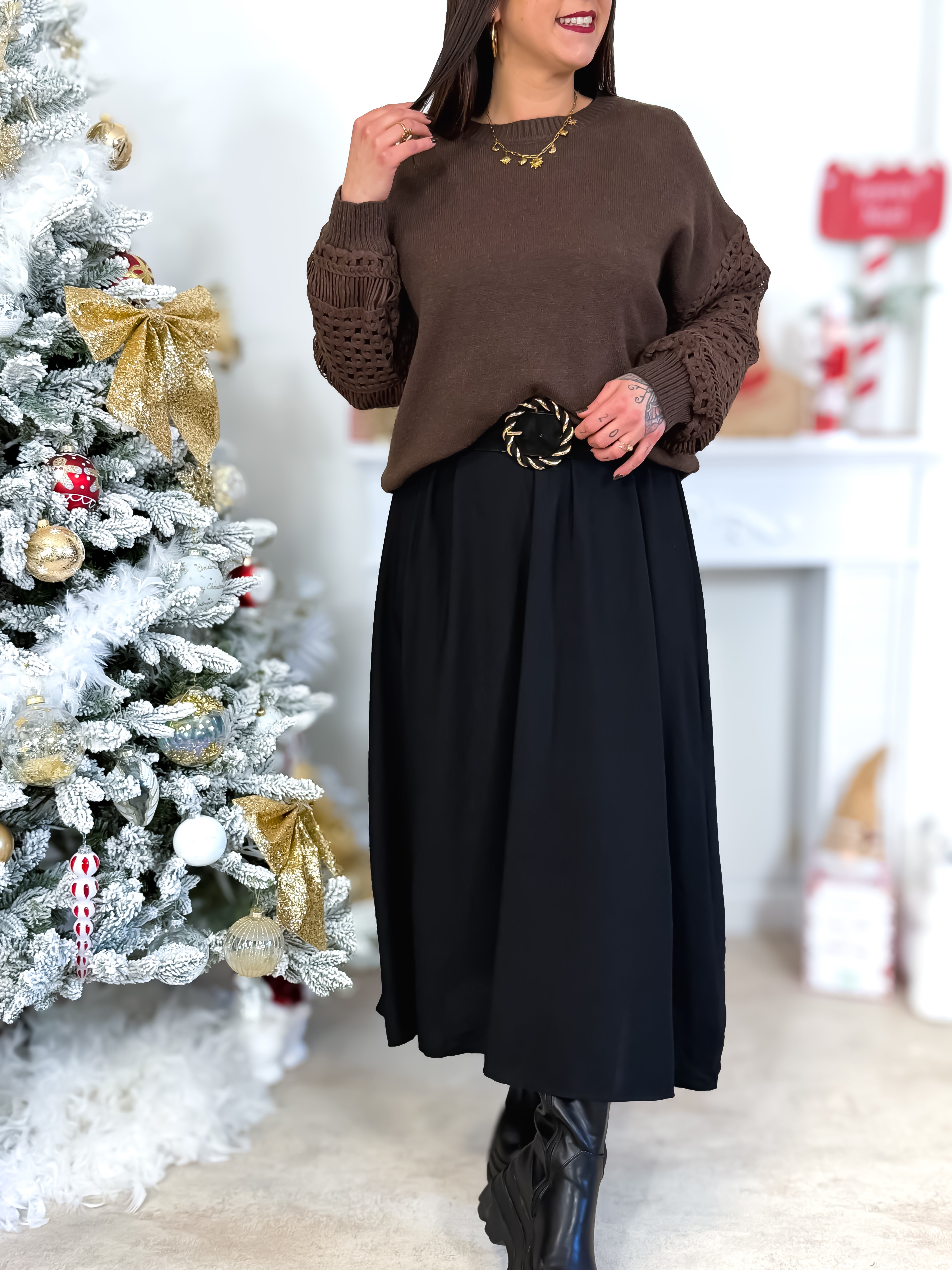 Robe Longue - Lucia - Noir