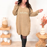 Robe pull - J'adore - Camel