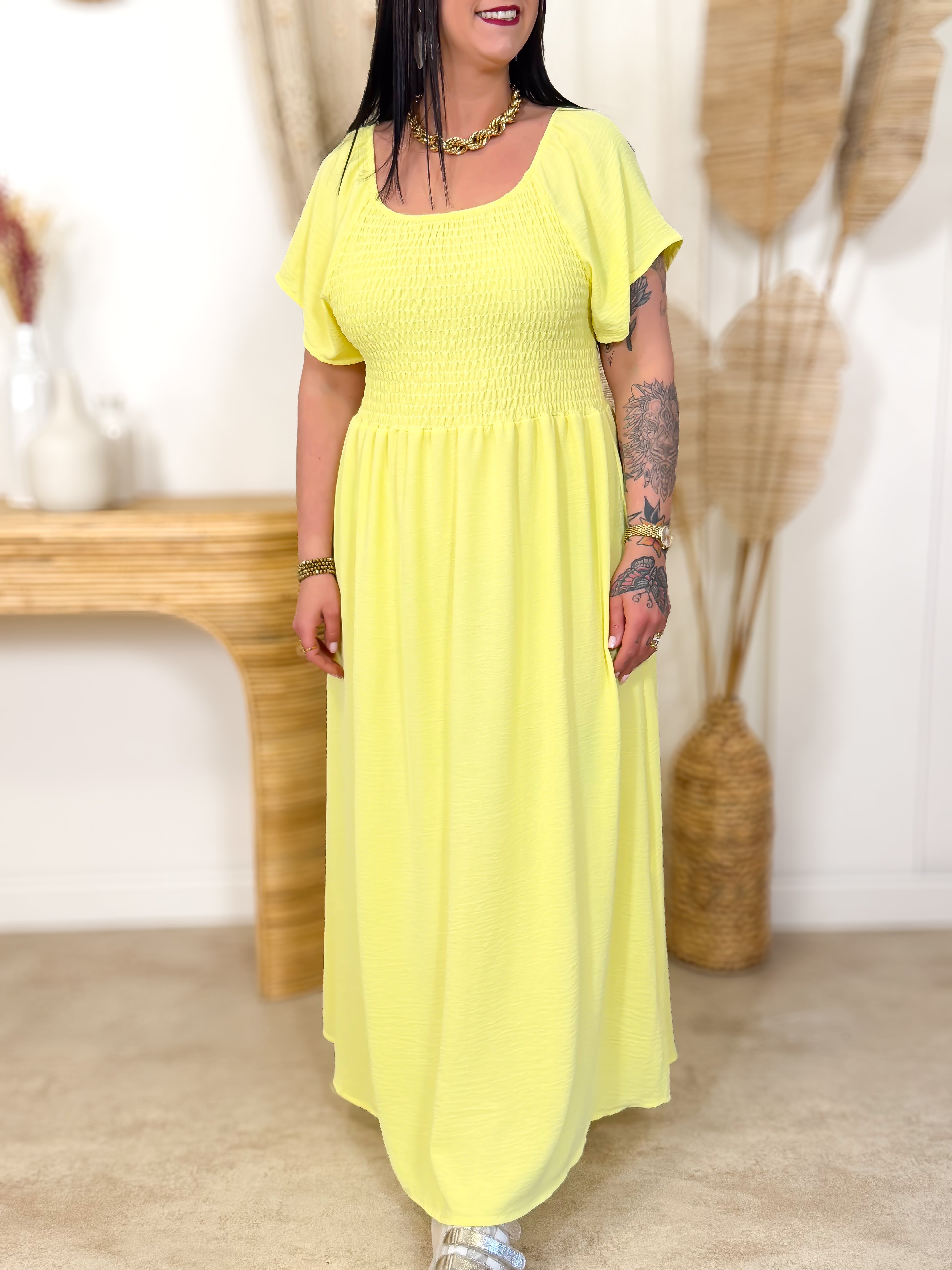 Robe Longue - Vanessa - Jaune