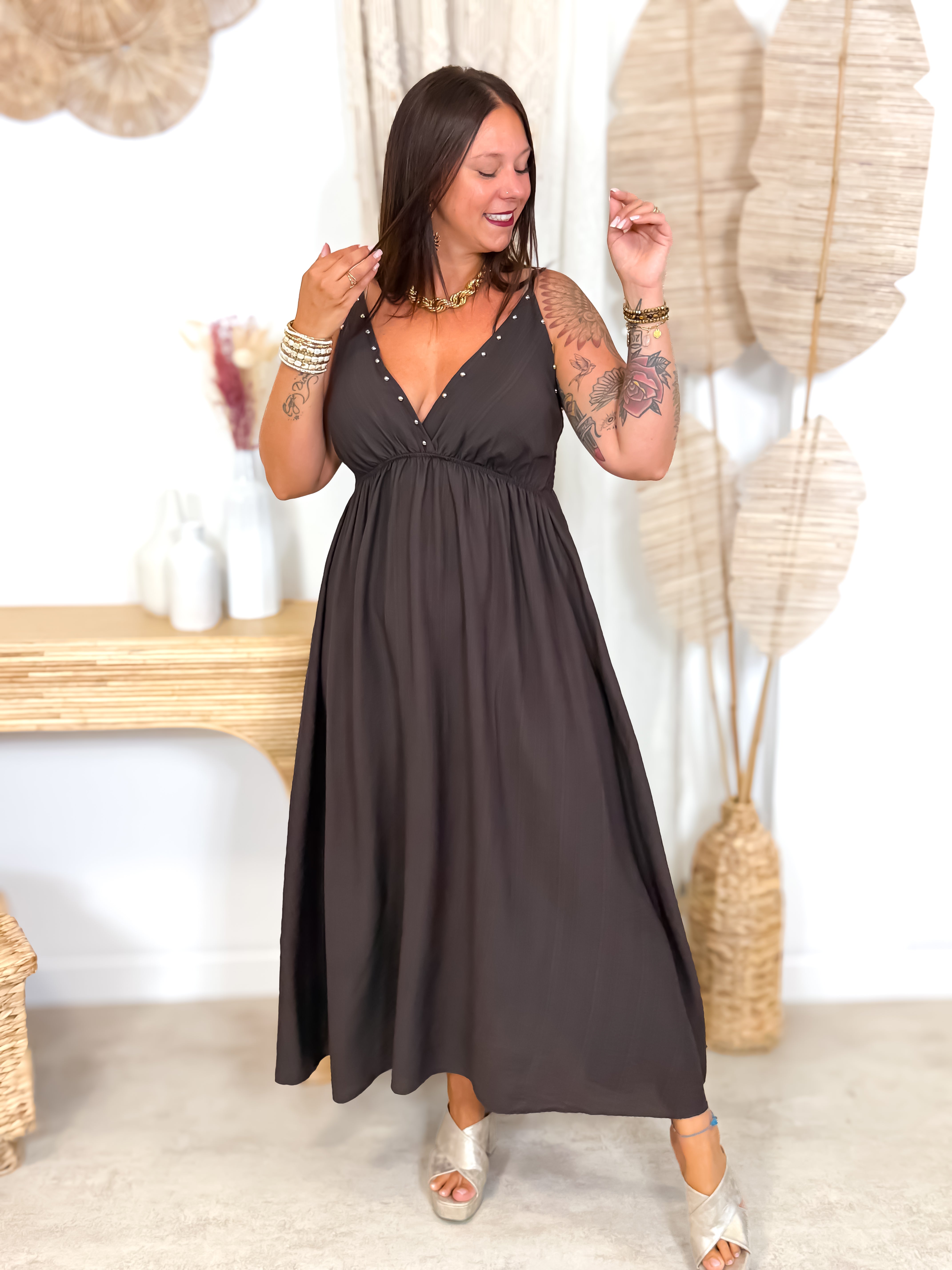 Robe Longue - Afina - Chocolat