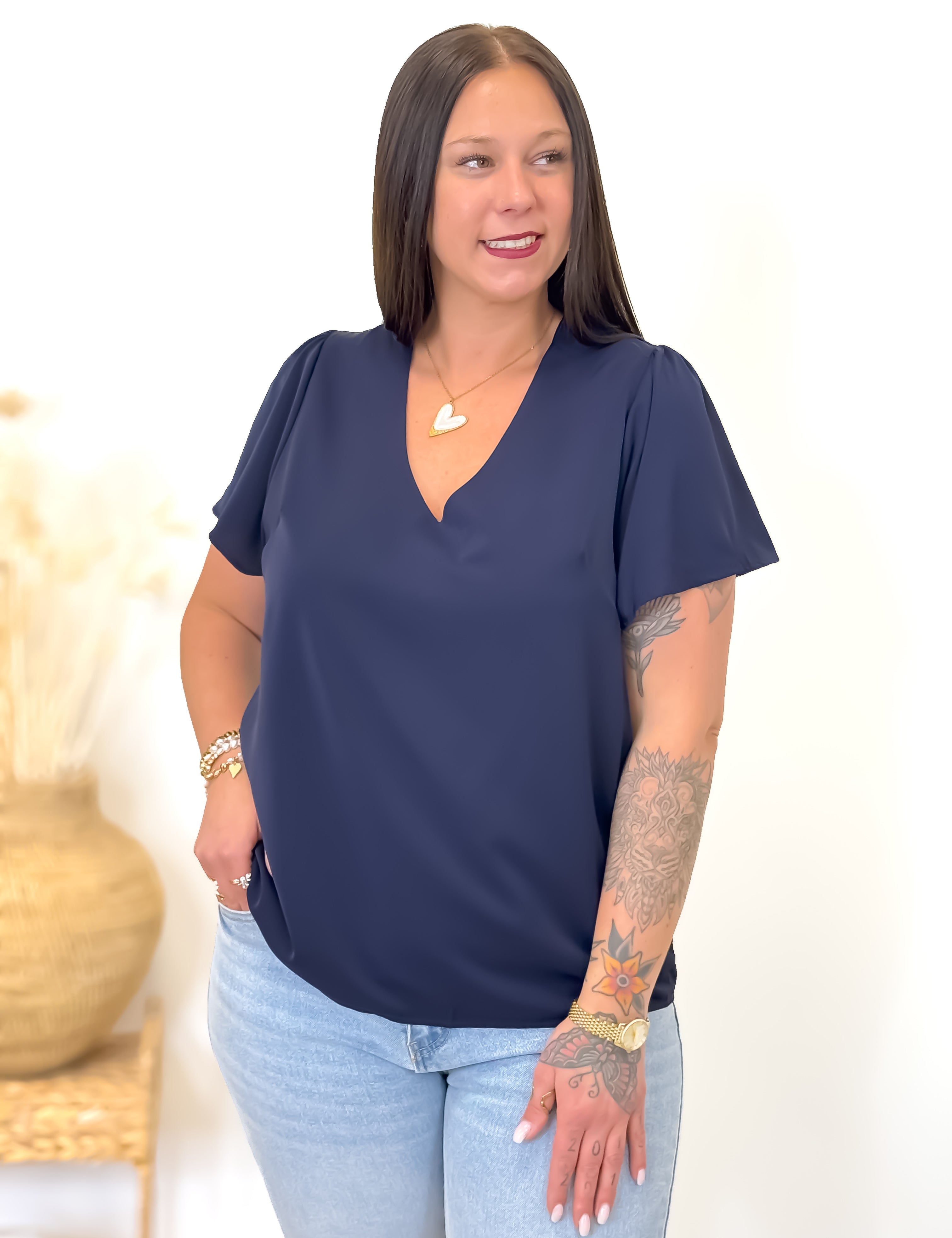 Blouse - Ella - Bleu marine