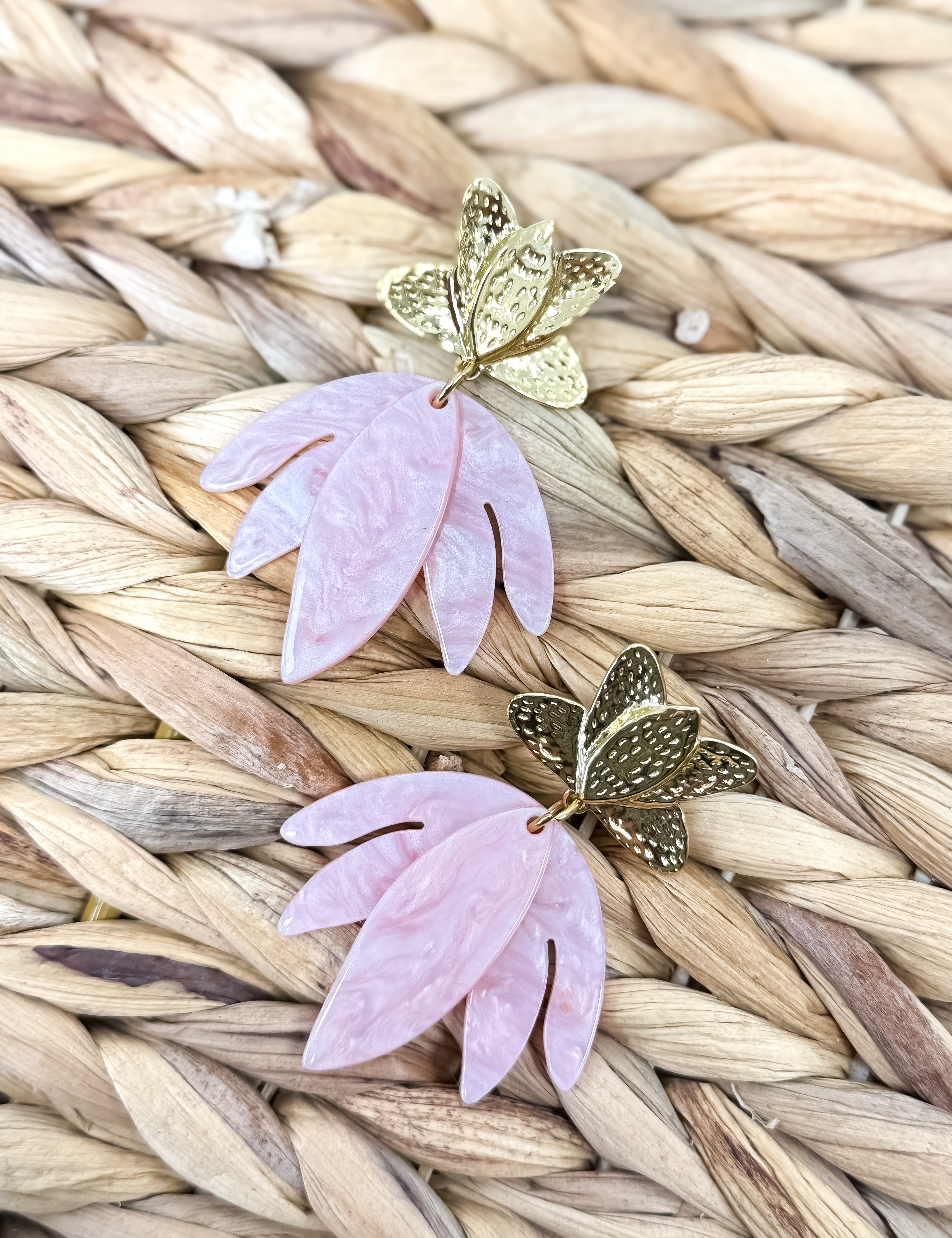 Boucle d'oreilles - Pétunia - Rose