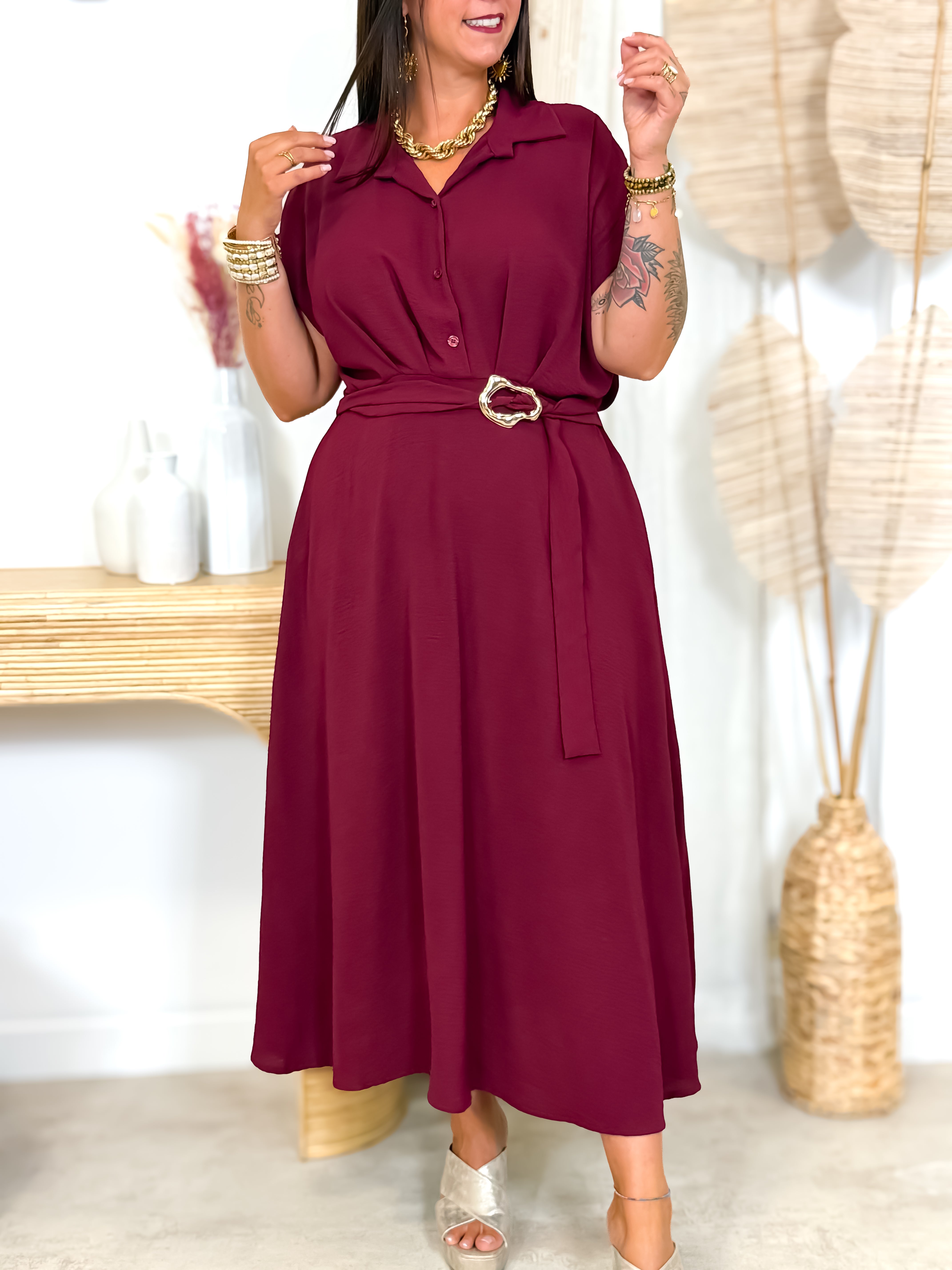 Robe Longue - Elia - Bordeaux