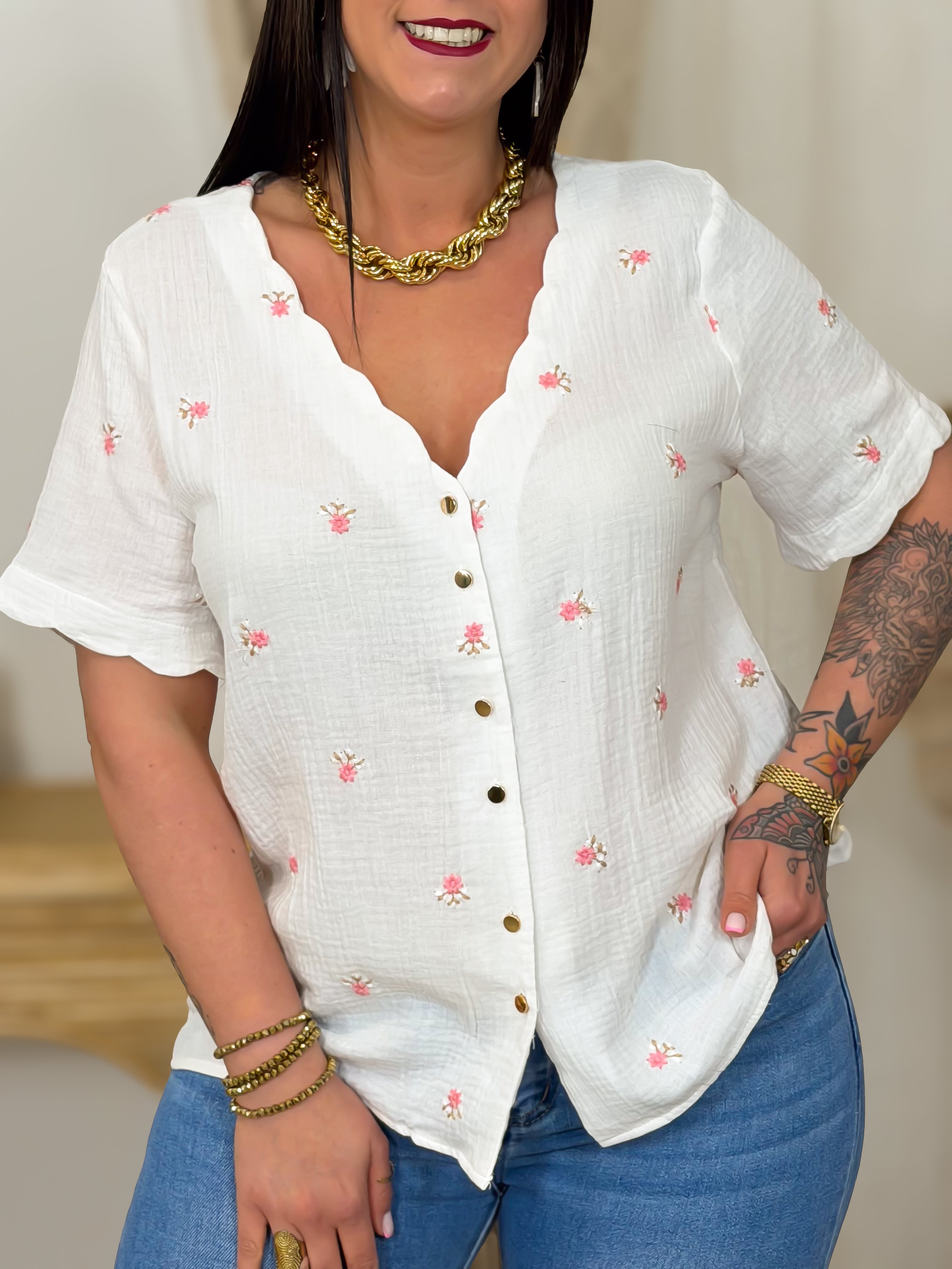 Blouse - Tina - Blanc