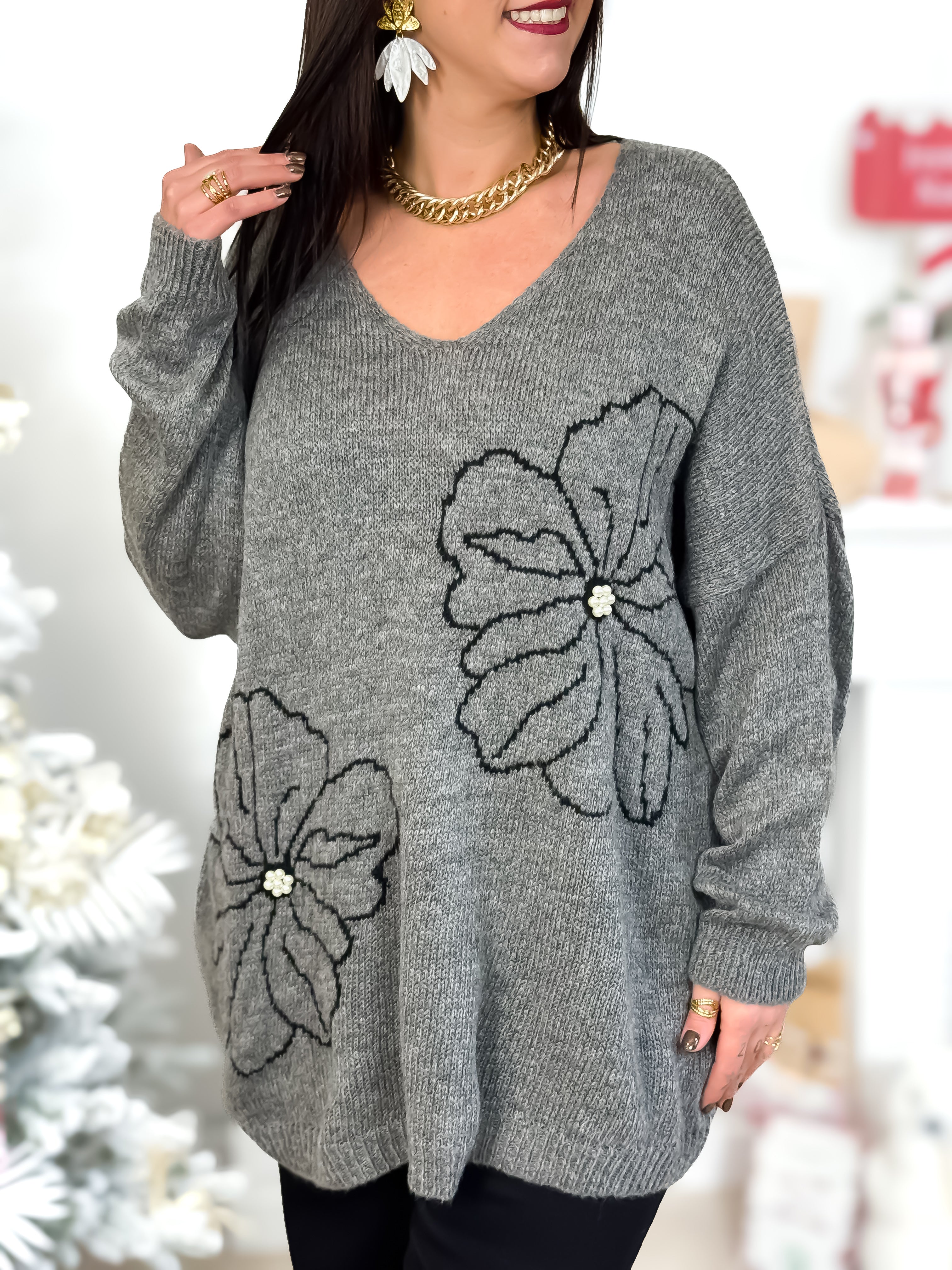 Pull - Flora - Gris