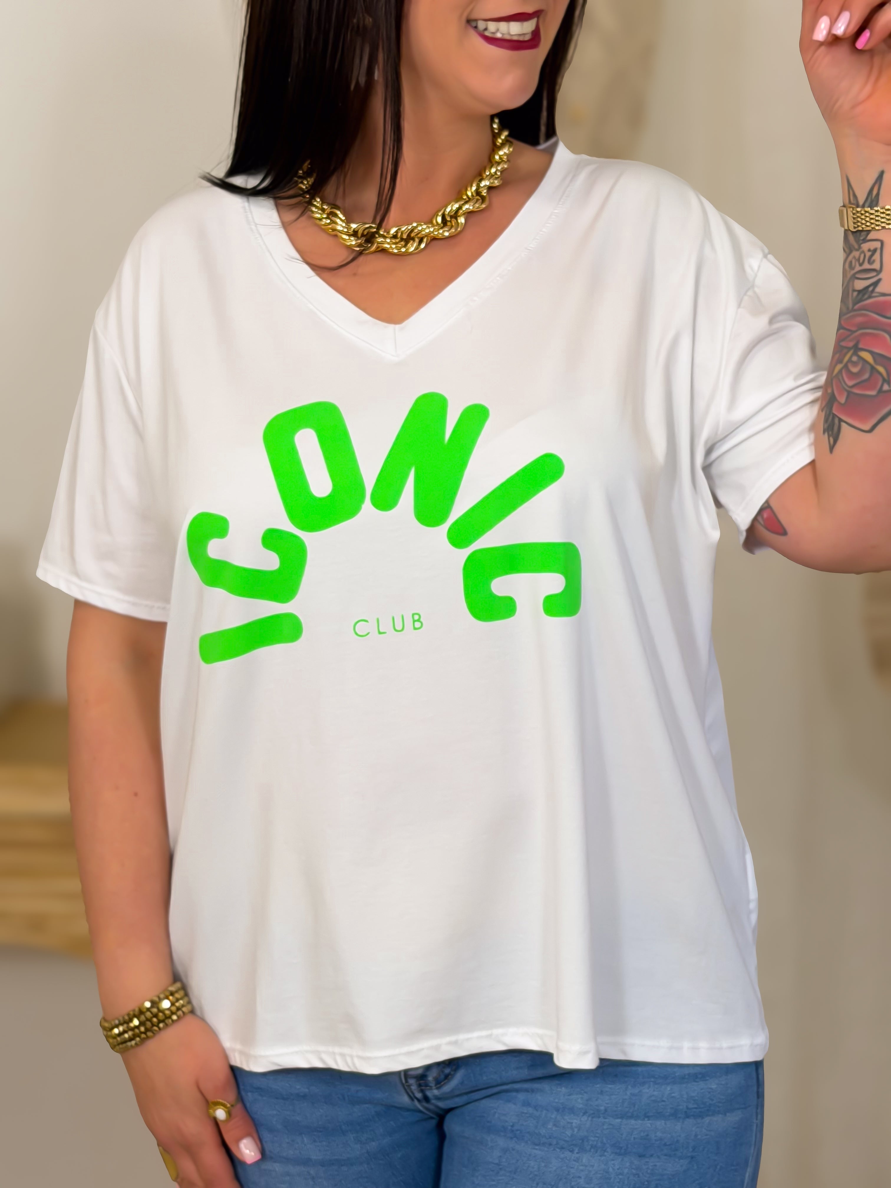 T-shirt - Iconic - Blanc & Vert (9)