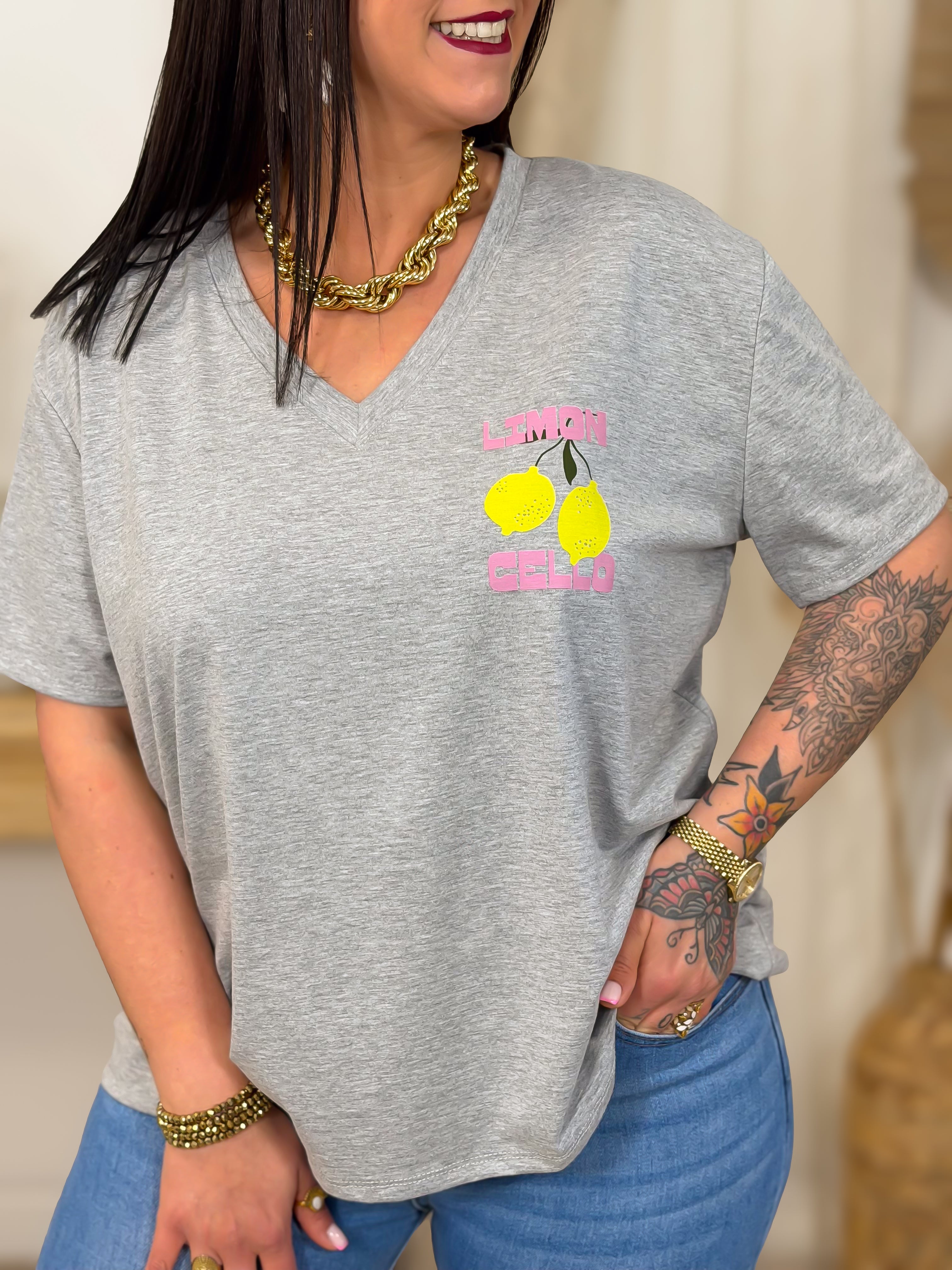 T-shirt - Leila - Geel